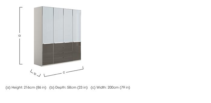 Santa Cruz 4 Door Combi Wardrobe in  on Furniture Village