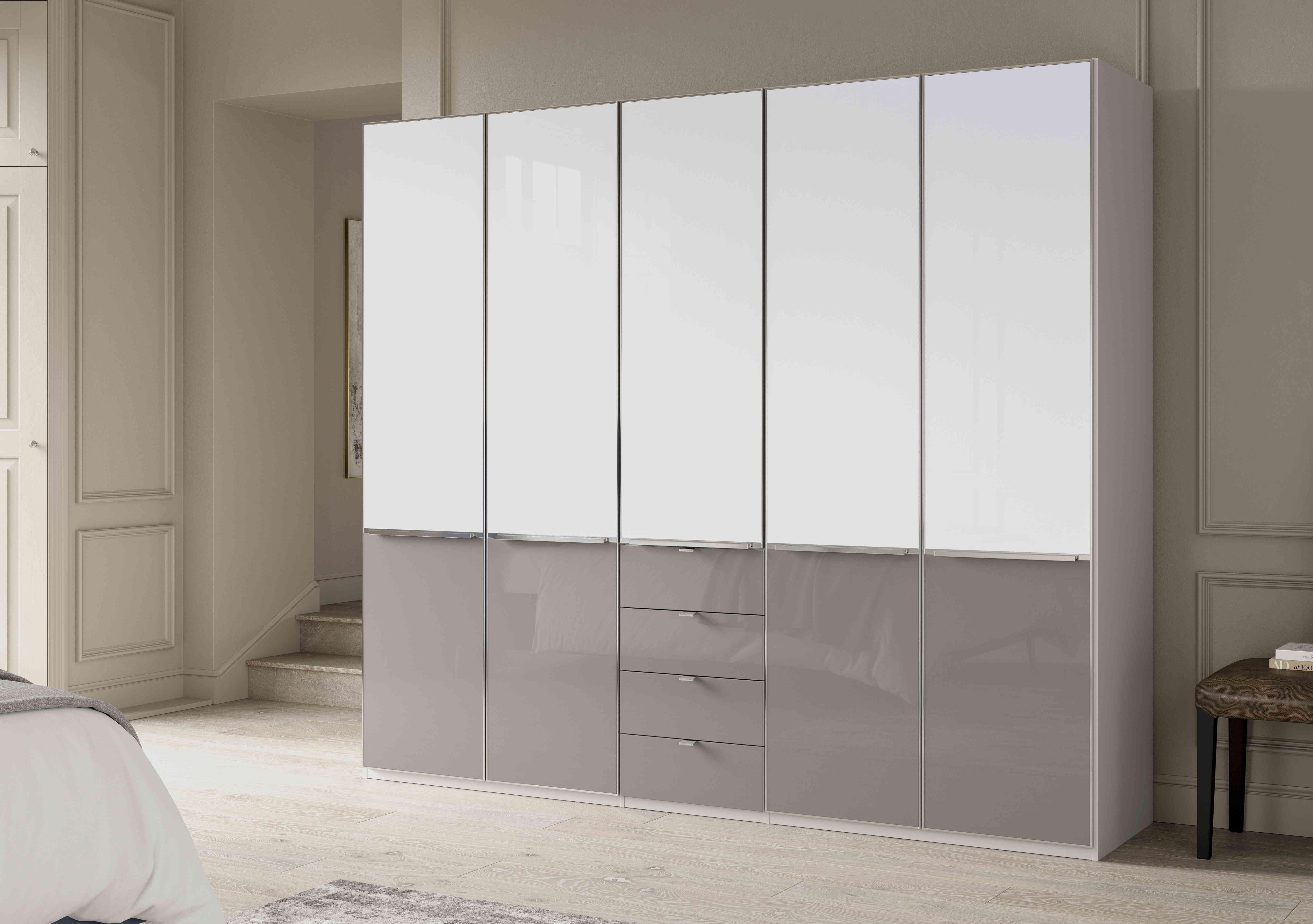 Santa Cruz 250cm 4 Drawer 5 Door Combi Wardrobe in  on Furniture Village