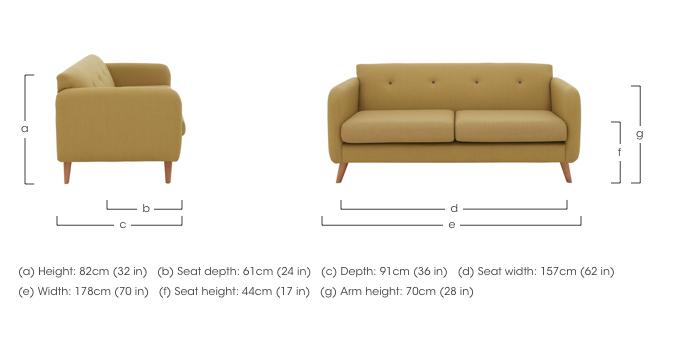 Garrison Lane 3 Seater Fabric Sofa in  on Furniture Village
