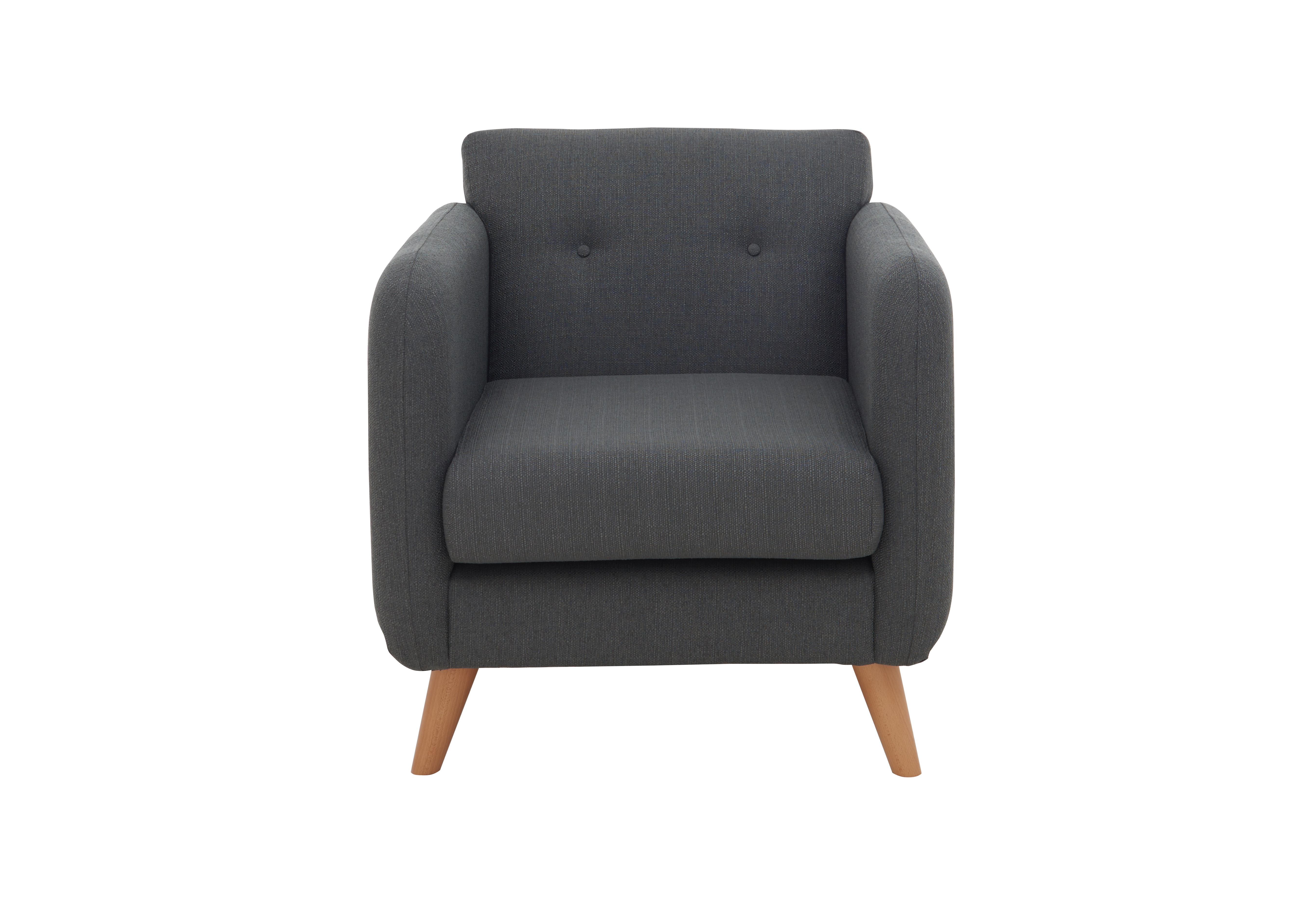 Garrison Lane Fabric Armchair in Costa Chrcl/Chrcl Btn Lw on Furniture Village