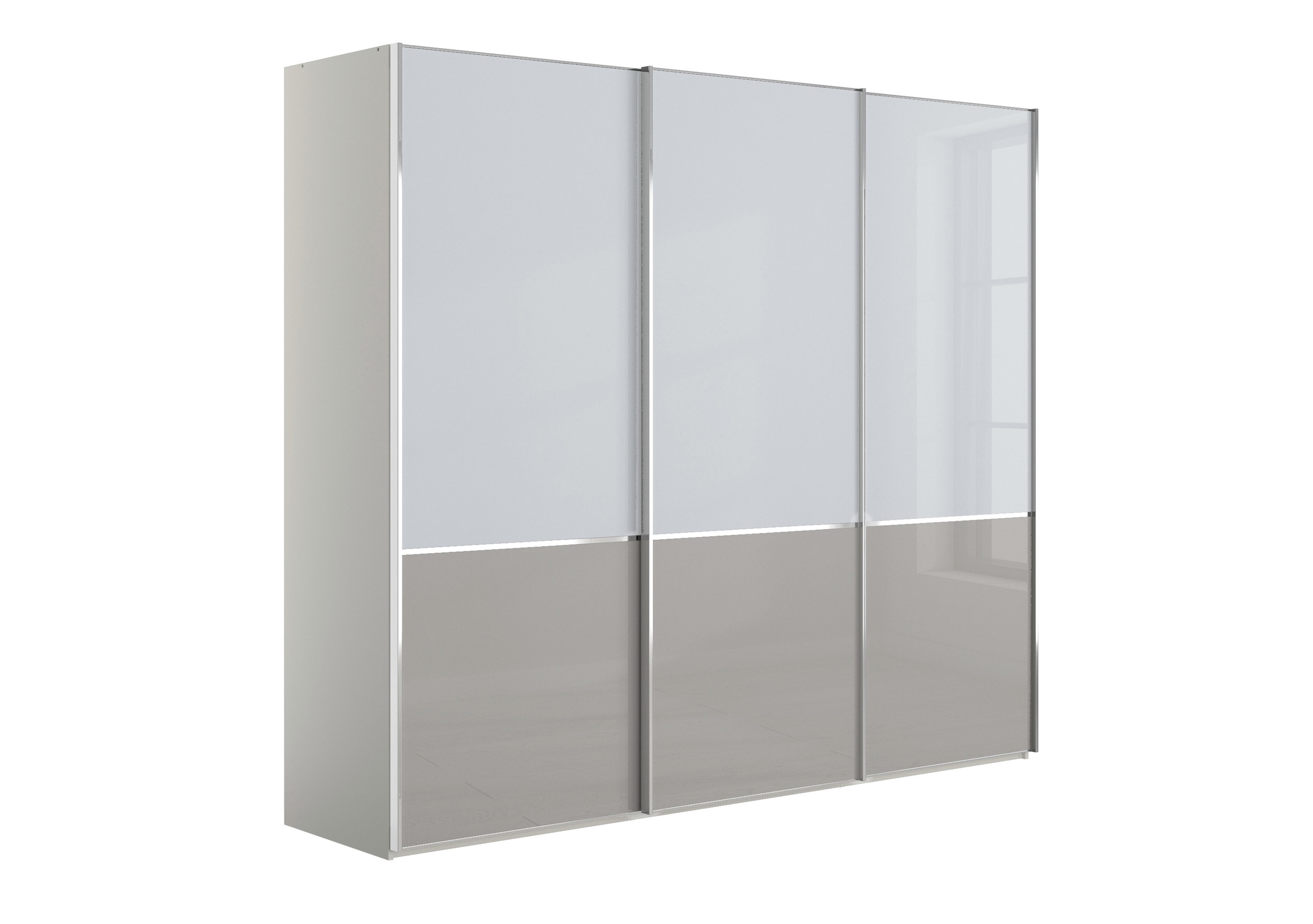 Santa Cruz 250cm 3 Door Sliding Wardrobe in Two Tone/Grey Carcase on Furniture Village