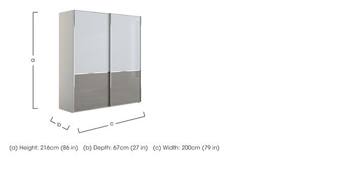 Santa Cruz 200cm 2 Door Sliding Wardrobe in  on Furniture Village