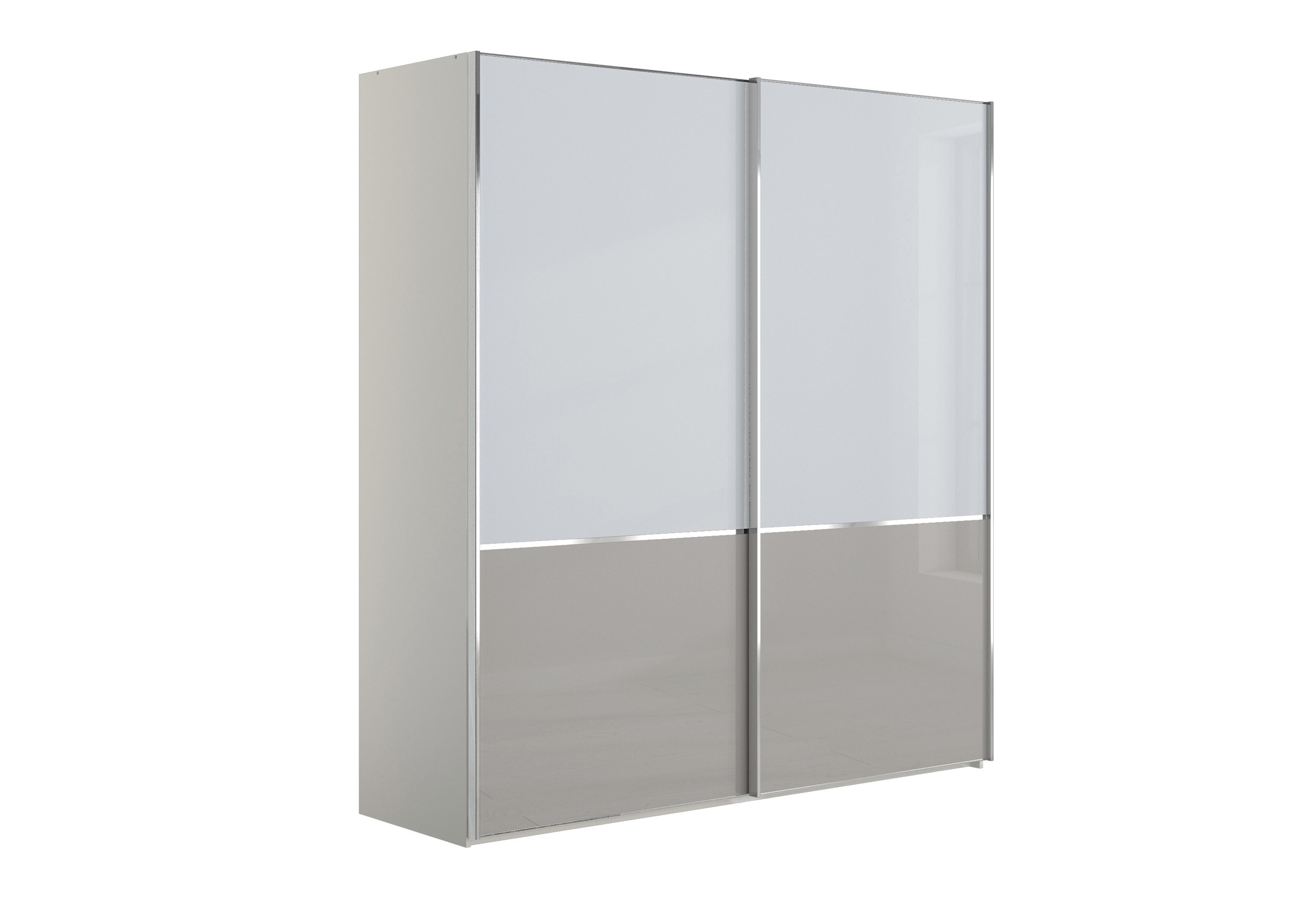 Santa Cruz 200cm 2 Door Sliding Wardrobe in Two Tone/Grey Carcase on Furniture Village