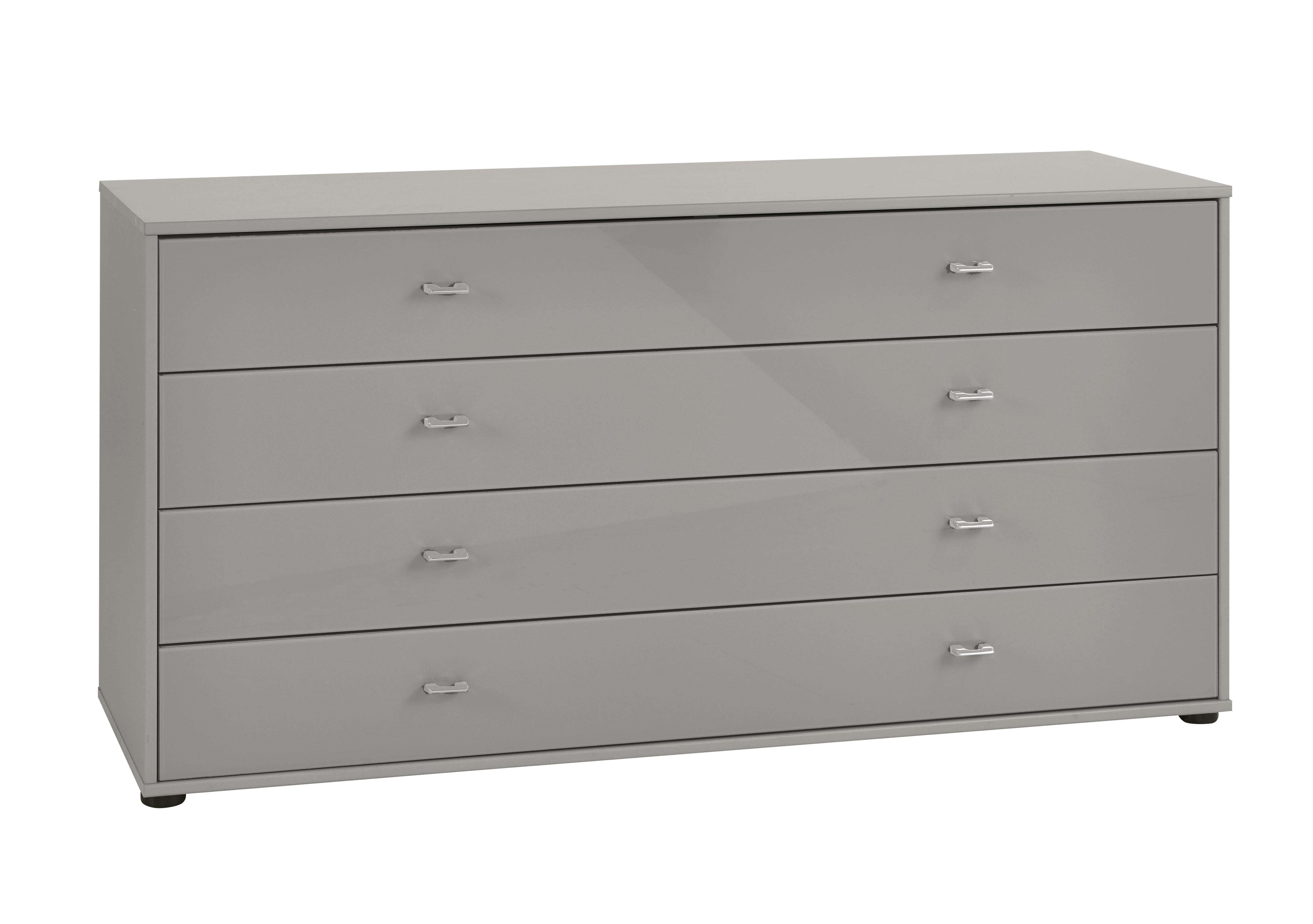 Santa Cruz 4 Drawer Chest in Grey Dr/Grey Carcase on Furniture Village