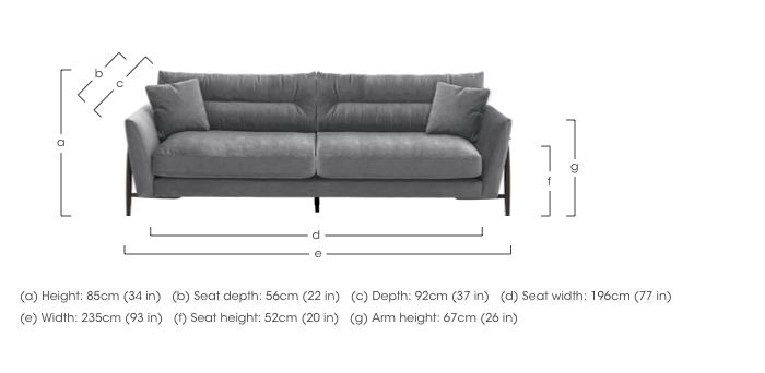 Bellaria Grand Fabric Sofa in  on Furniture Village