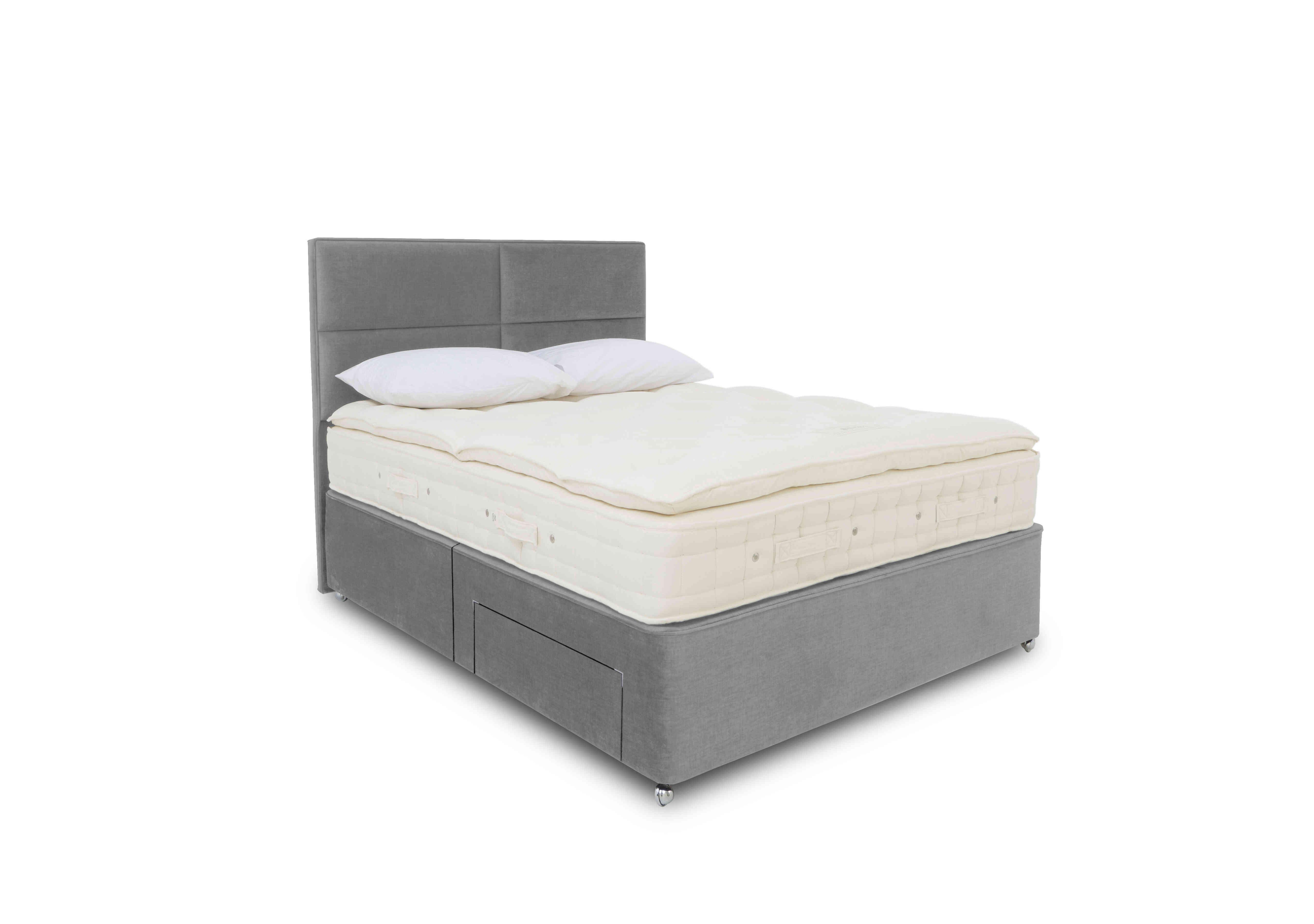 Bespoke Finesse Platform Top Divan Set in Premium 805 Pewter Haze on Furniture Village