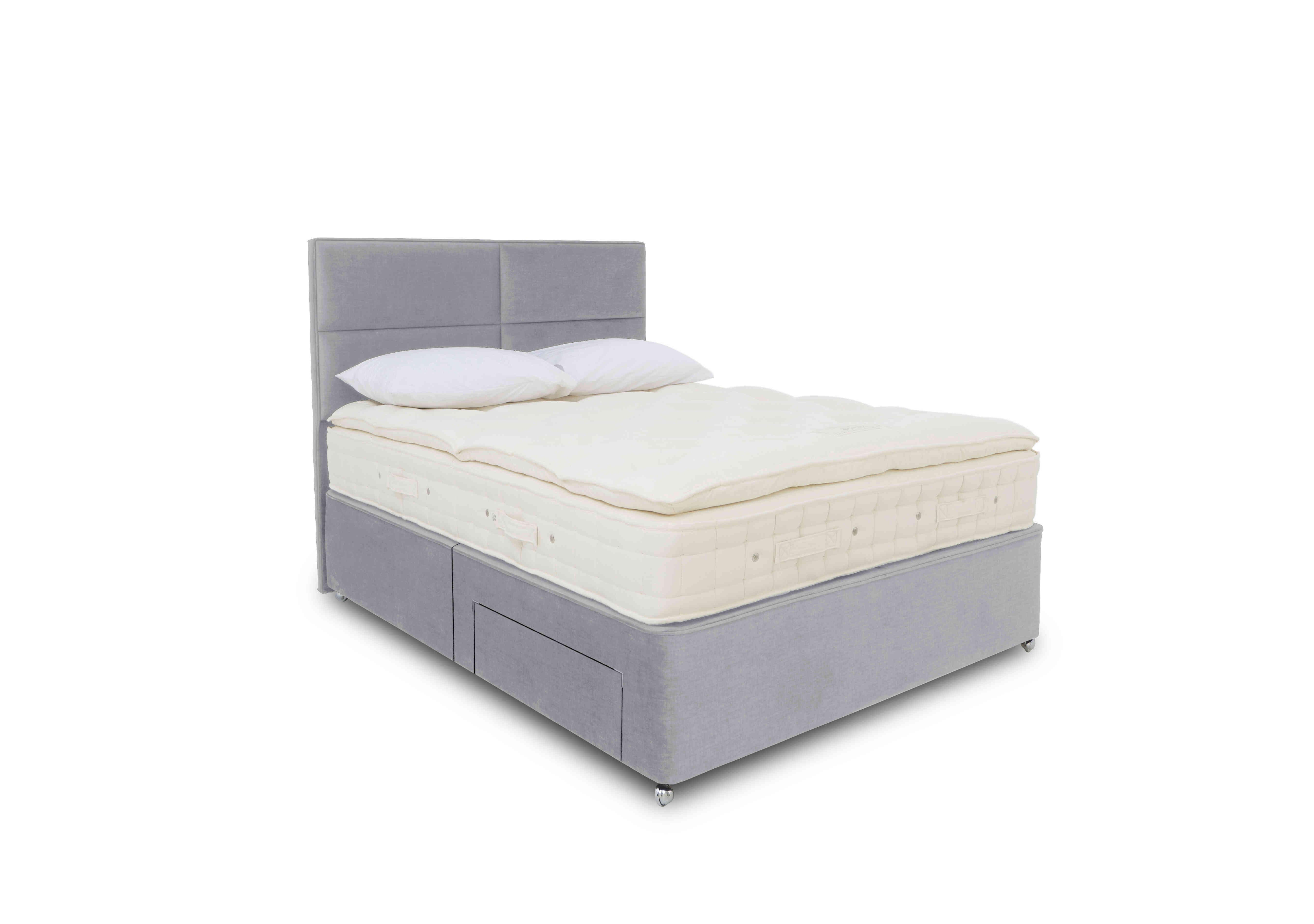 Bespoke Finesse Platform Top Divan Set in Premium 806 Simply Zinc on Furniture Village