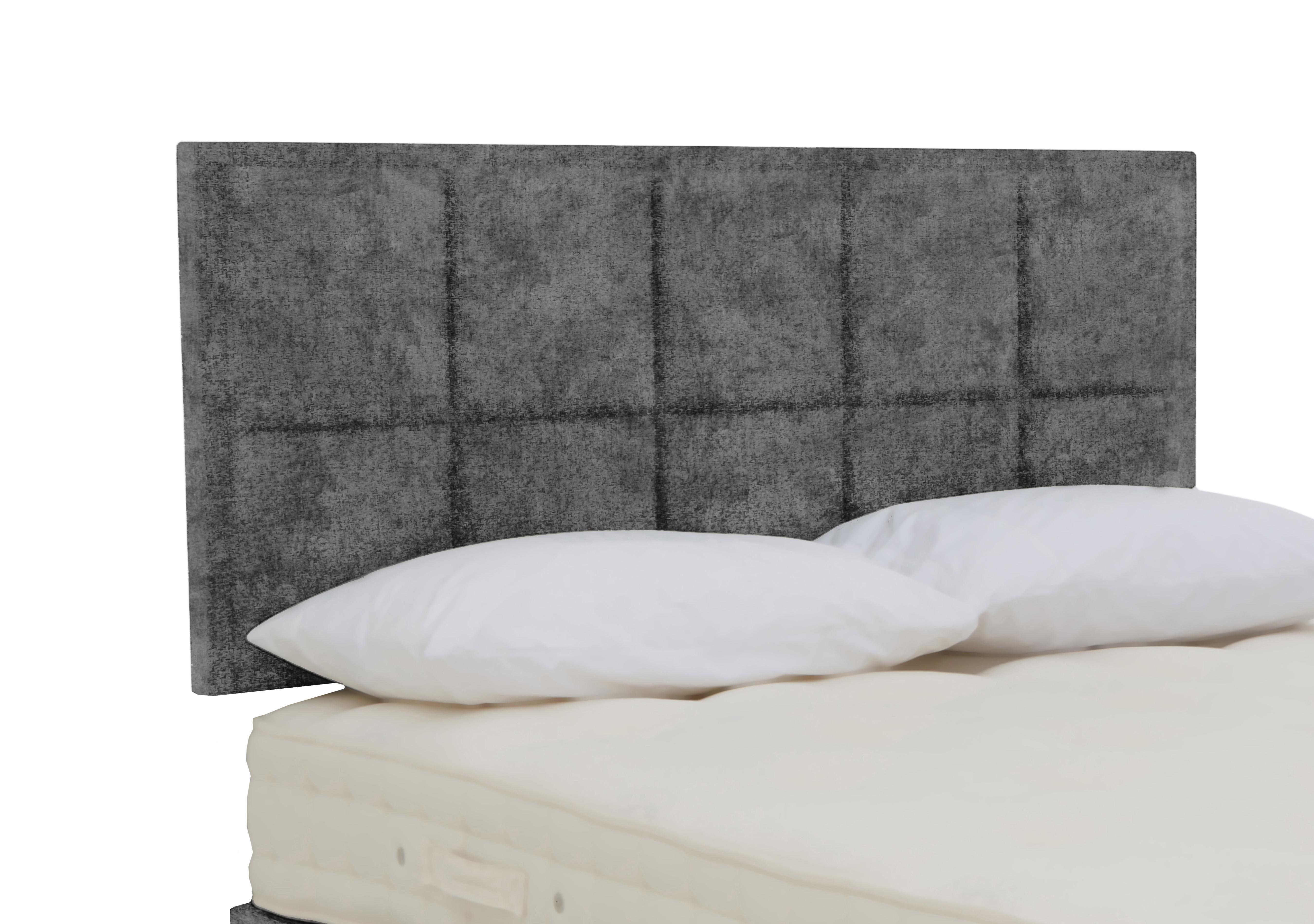 Riley Strutted Headboard in Daytona Grey on Furniture Village