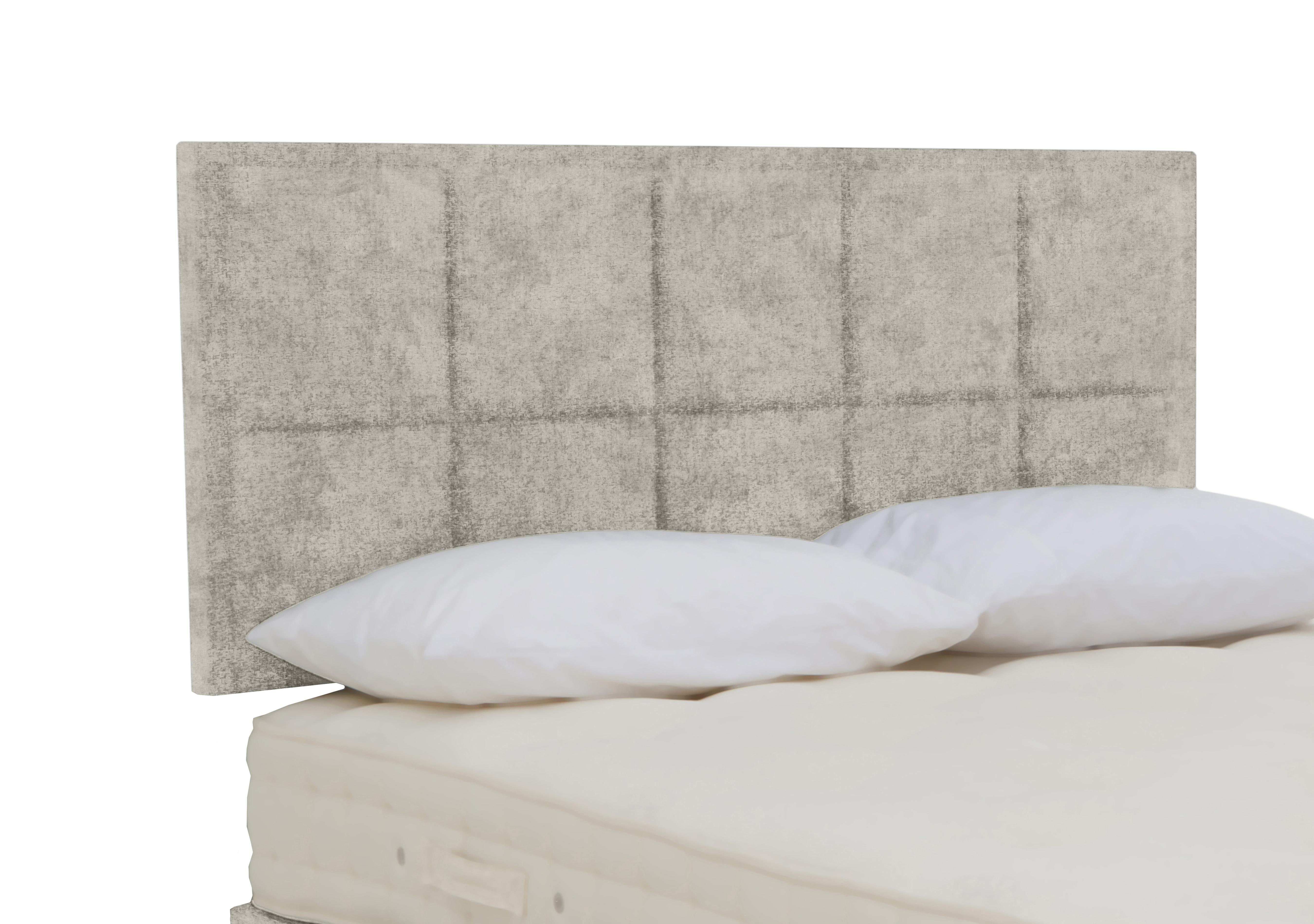 Riley Strutted Headboard in Daytona Stone on Furniture Village