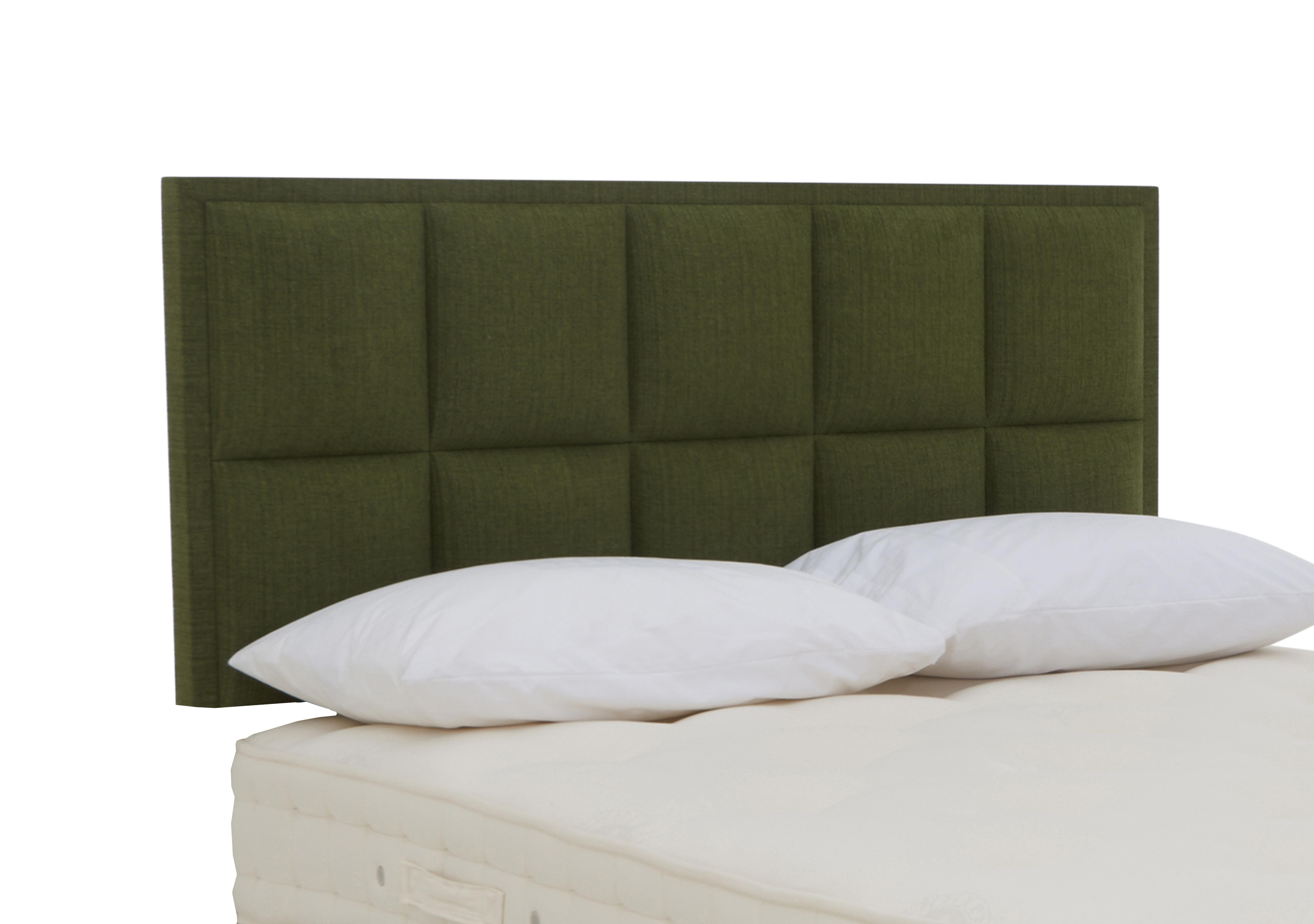 Riley Strutted Headboard in Zenith 501 Palm on Furniture Village