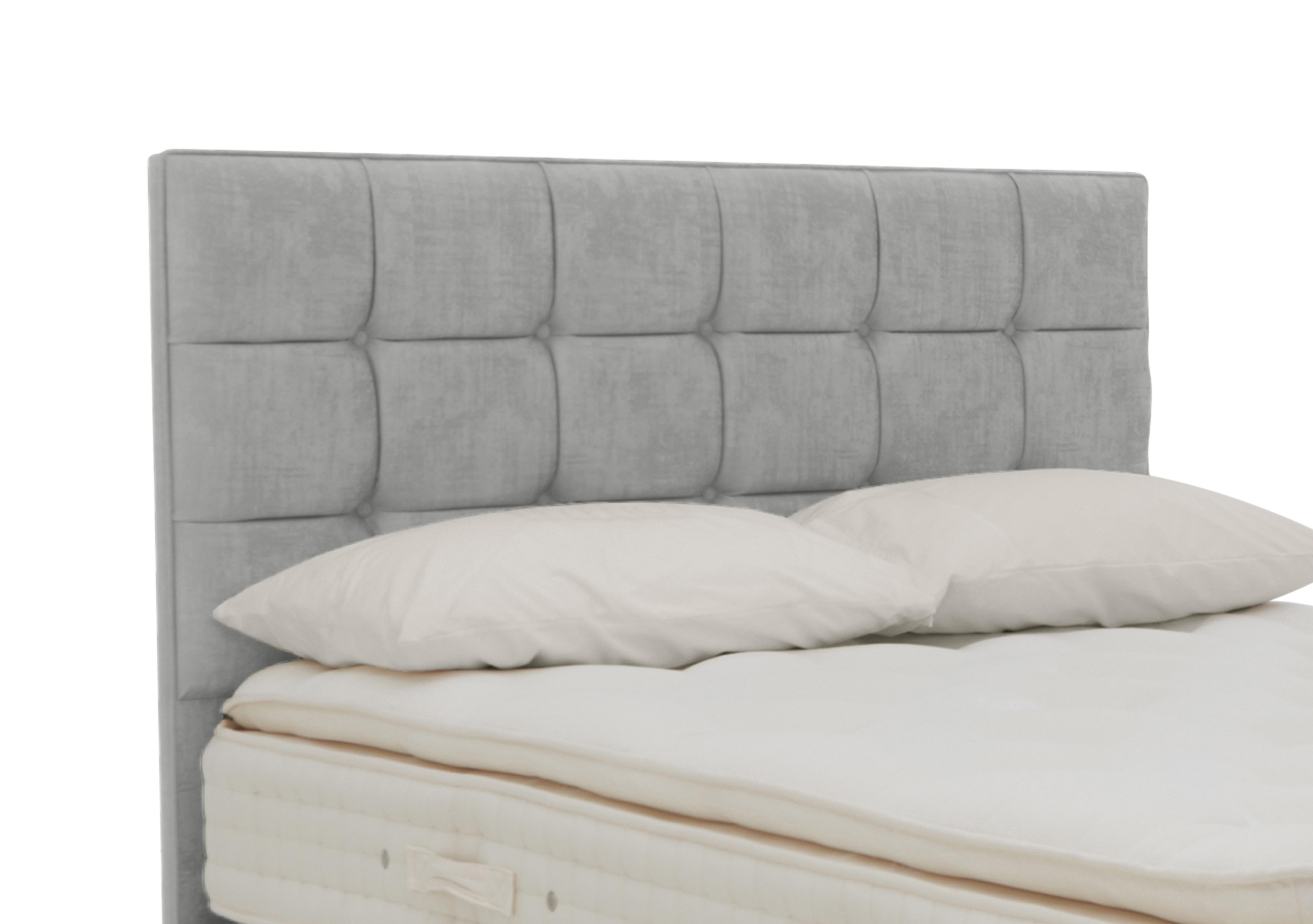 Bespoke Mia Floor Standing Headboard in Premium 806 Simply Zinc on Furniture Village