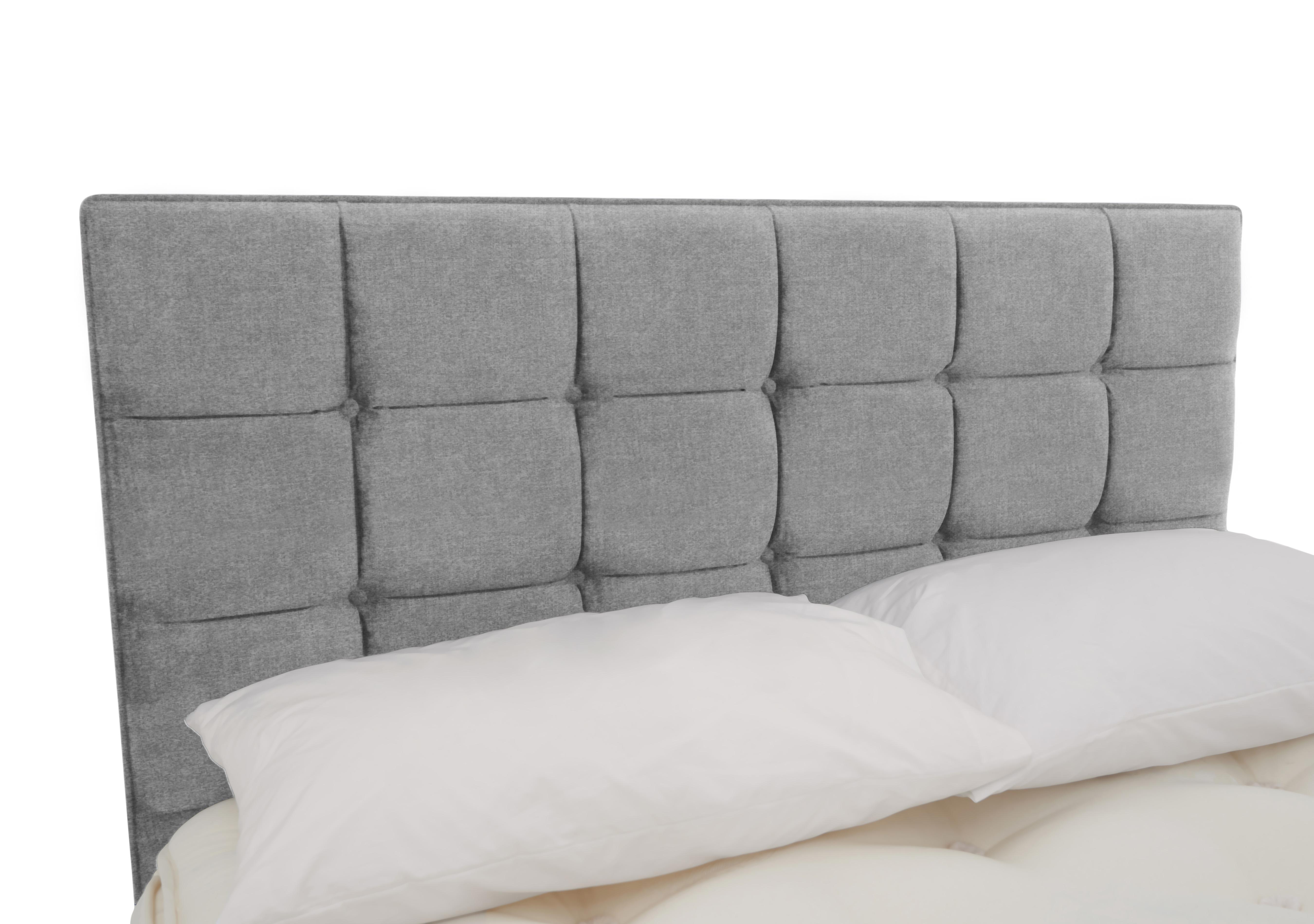 Bespoke Mia Floor Standing Headboard in Tweed 803 Grey on Furniture Village