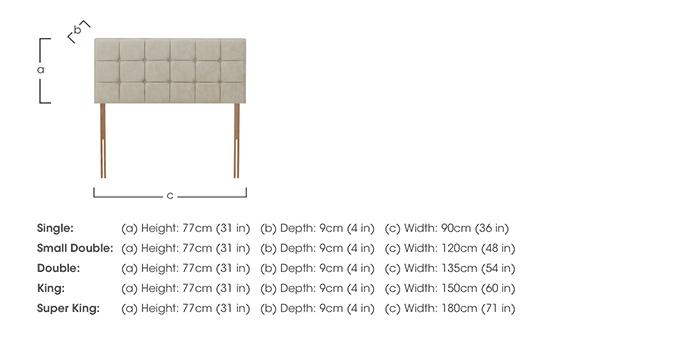 Mia Strutted Headboard in  on Furniture Village