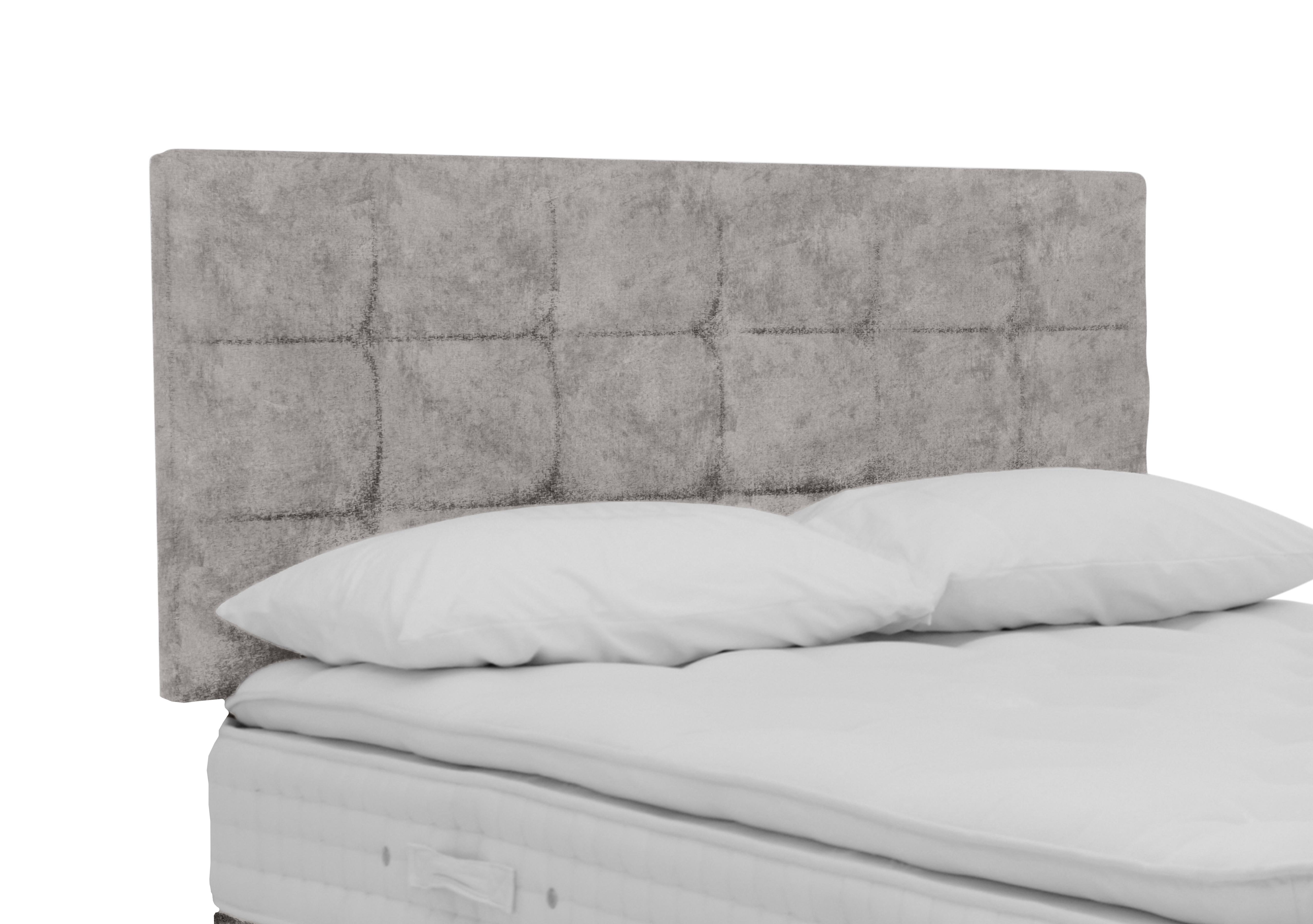 Mia Strutted Headboard in Daytona Silver on Furniture Village