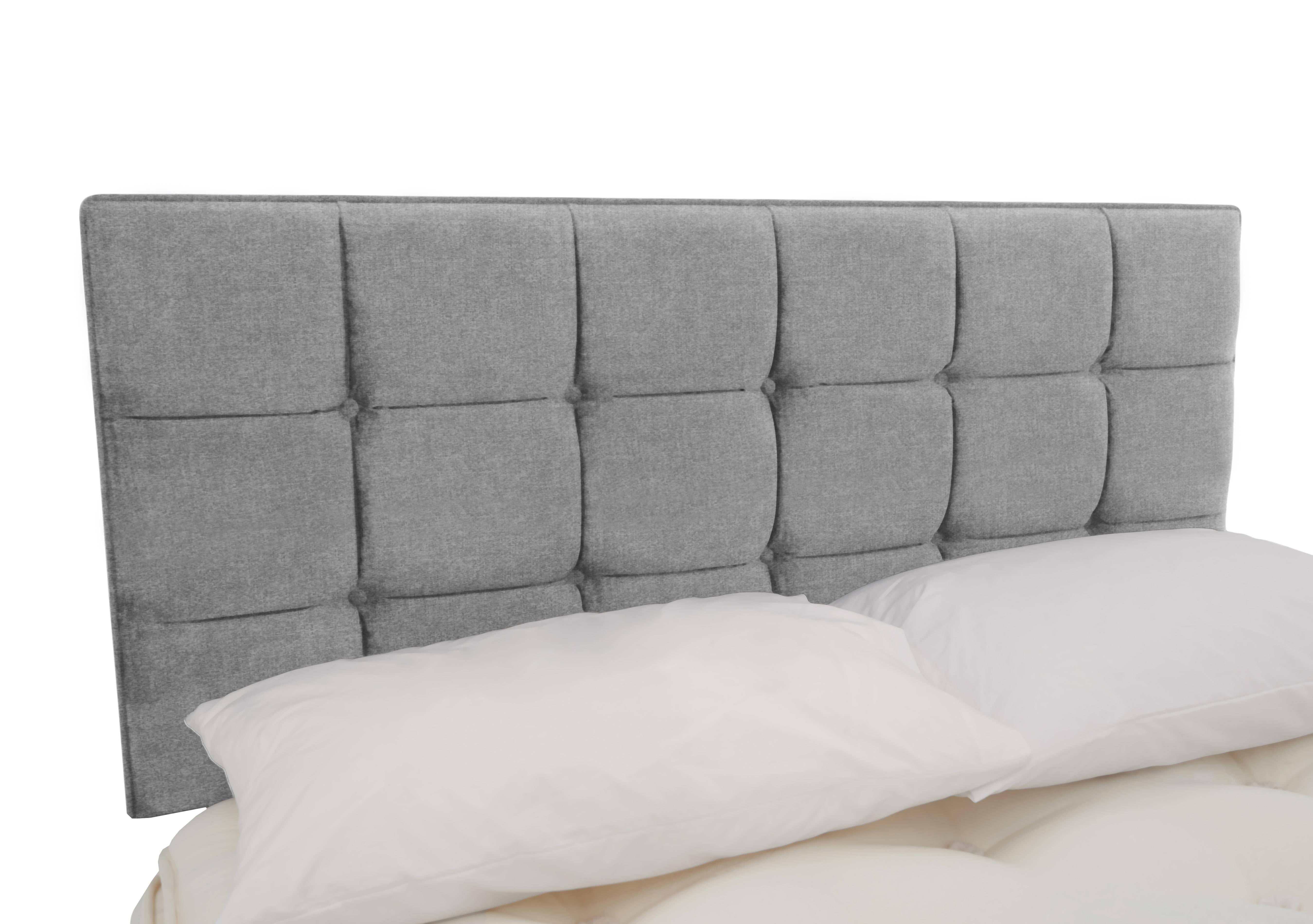Mia Strutted Headboard in Tweed 803 Grey on Furniture Village