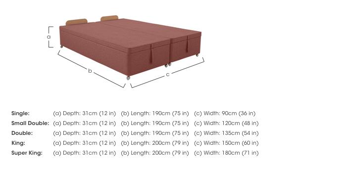 Bespoke Ottoman Divan Base in  on Furniture Village