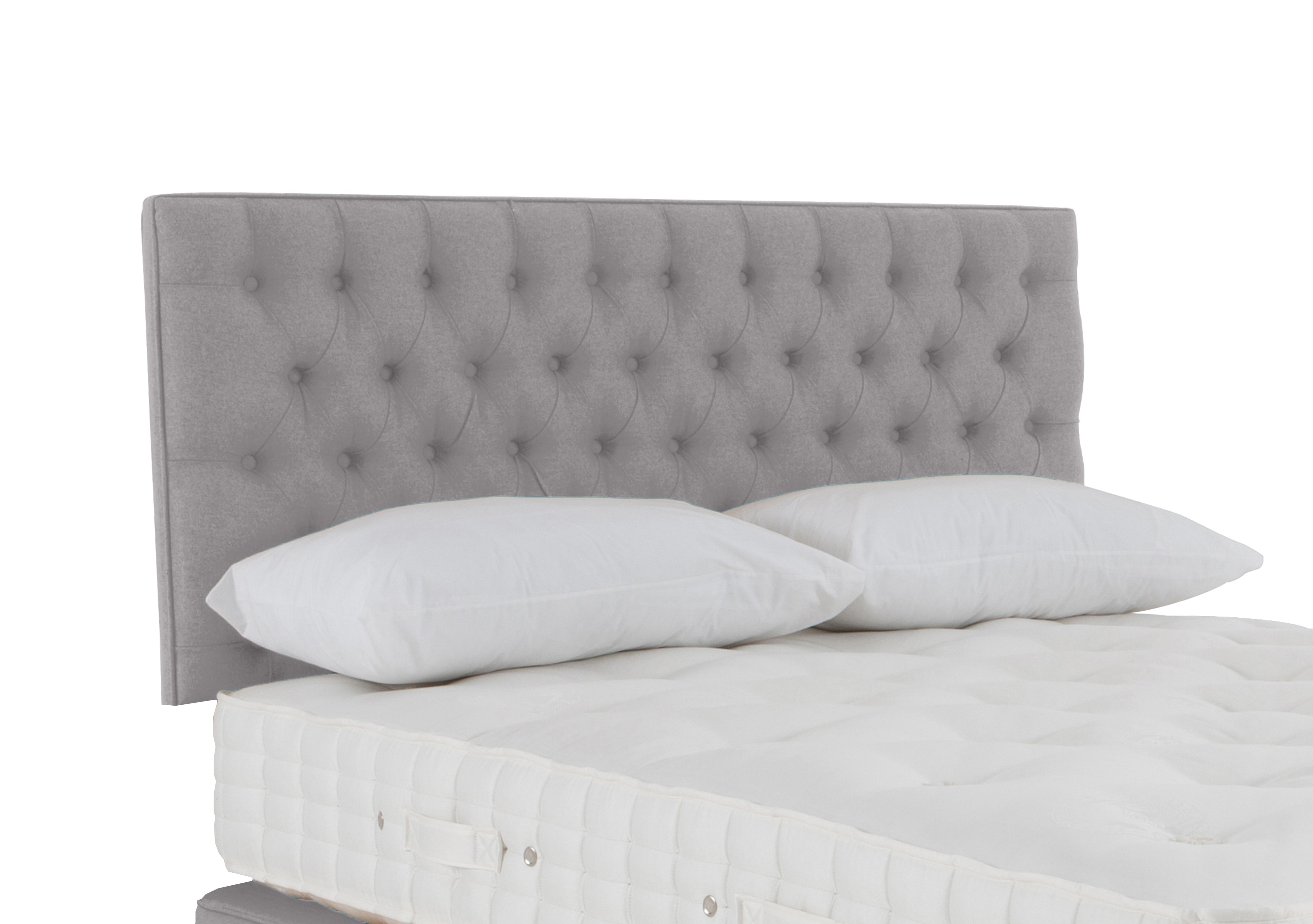 Wooburn Strutted Headboard in Imperio 805 Grey on Furniture Village