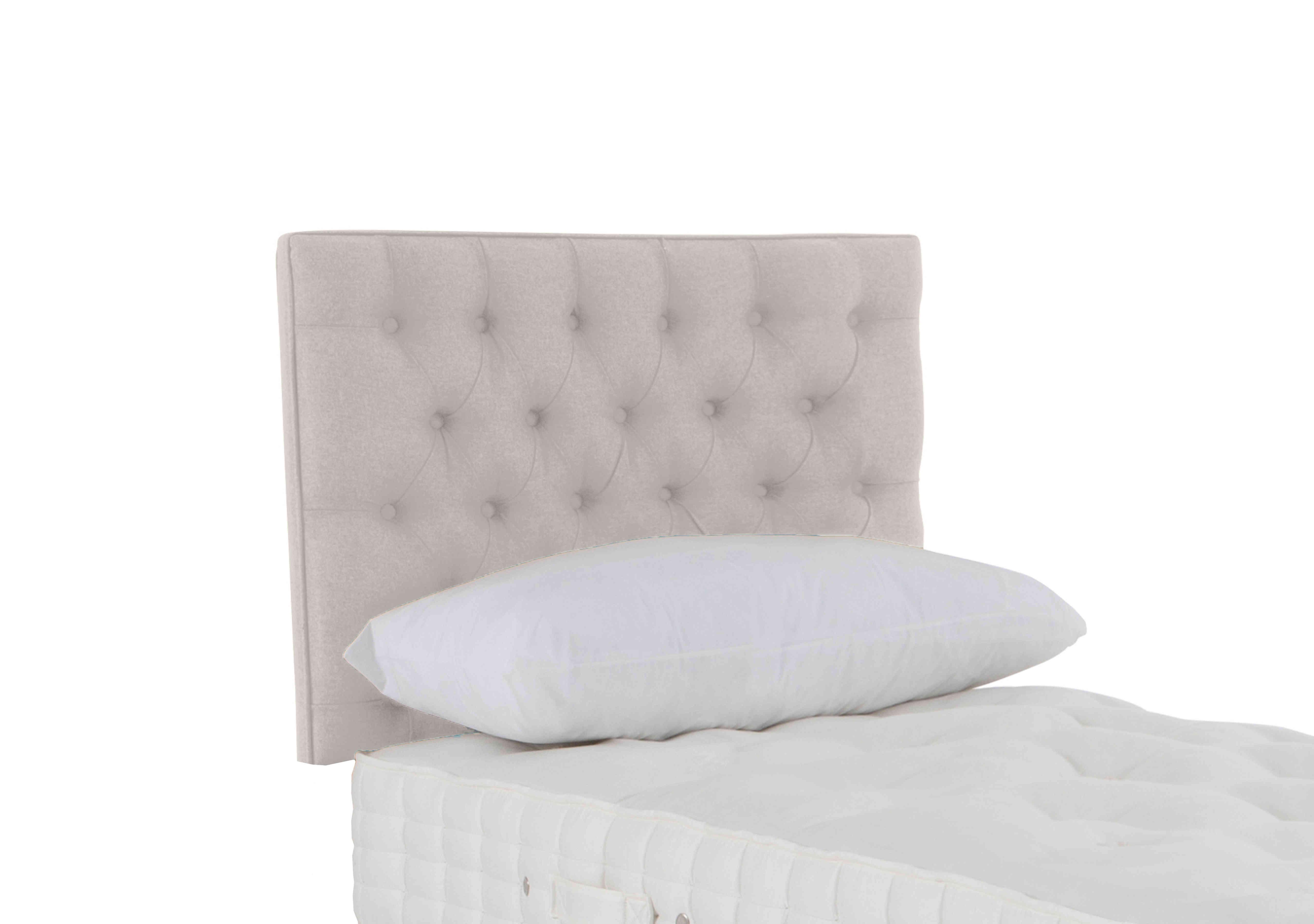 Wooburn Strutted Headboard in Imperio 903 Stone on Furniture Village