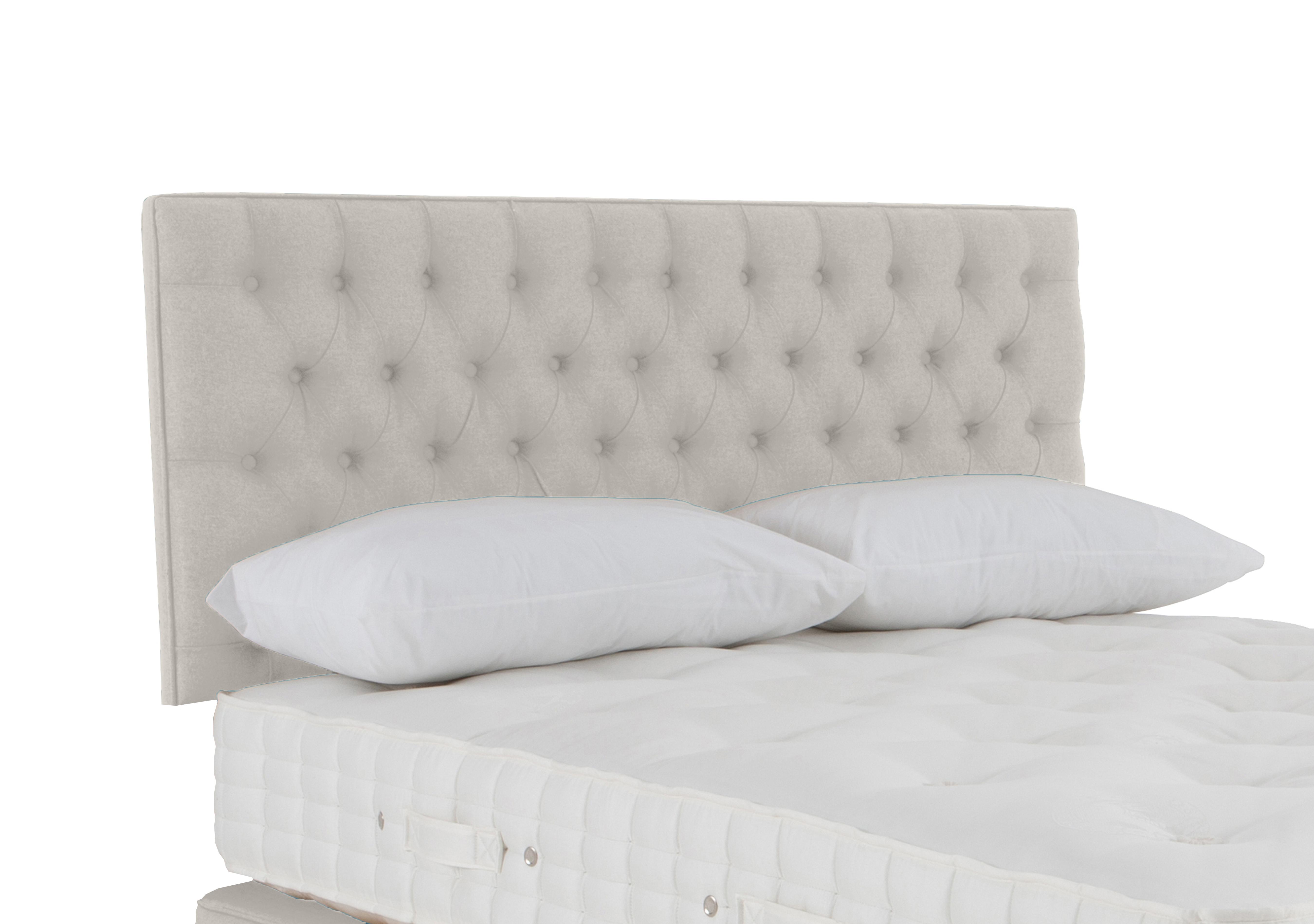 Wooburn Strutted Headboard in Imperio 903 Stone on Furniture Village