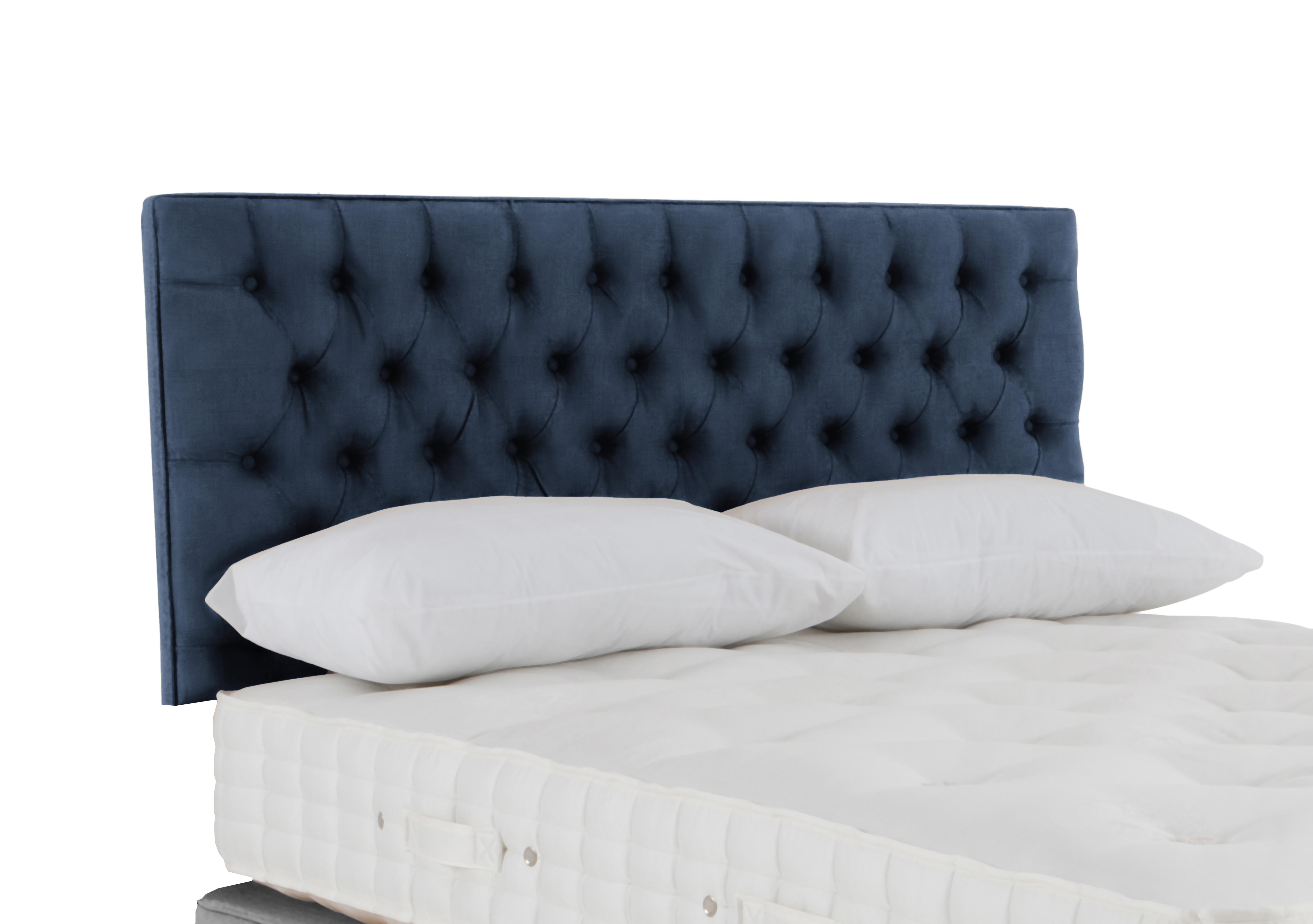 Wooburn Strutted Headboard in Premium 606 Royal Navy on Furniture Village