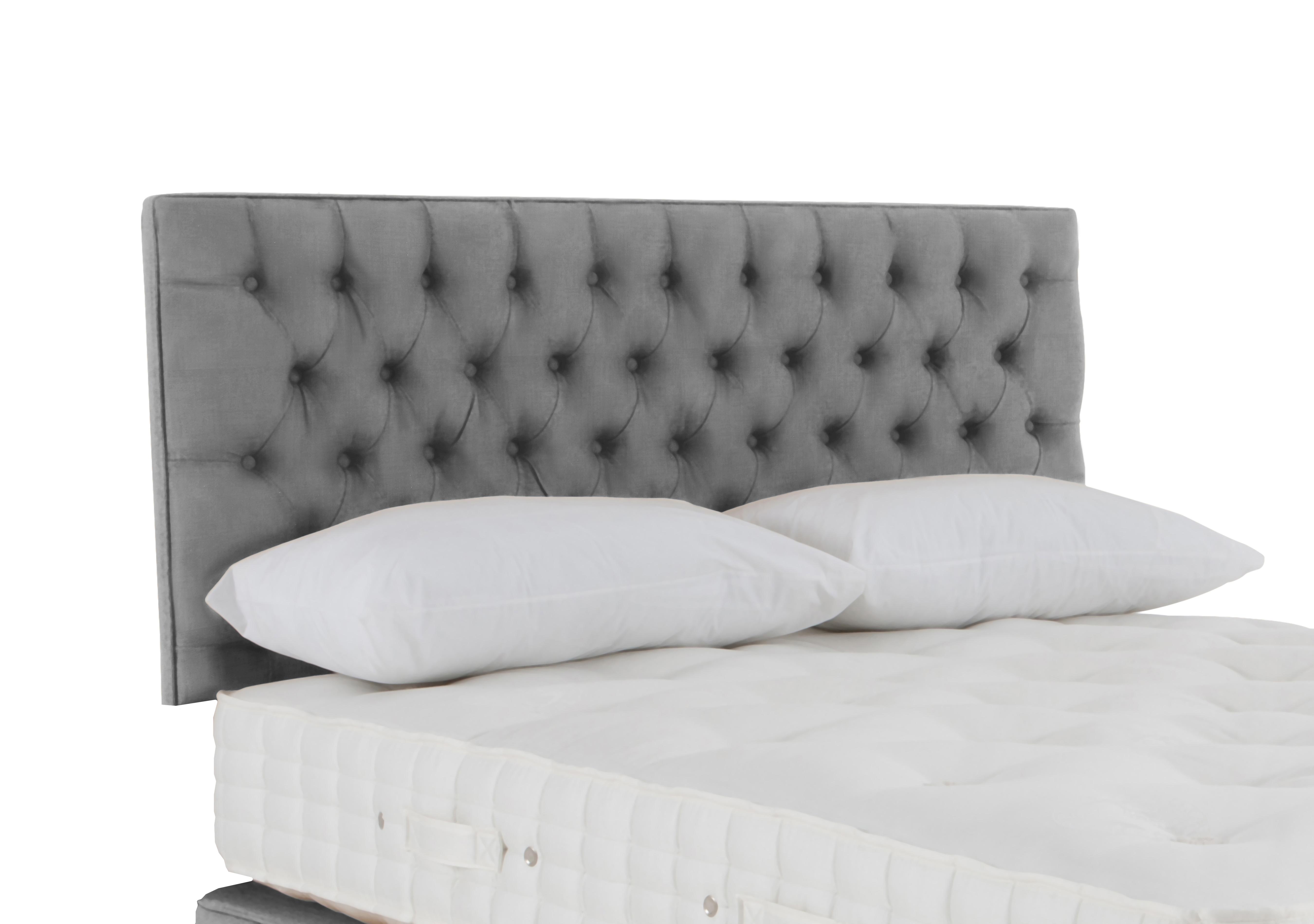 Wooburn Strutted Headboard in Premium 805 Pewter Haze on Furniture Village