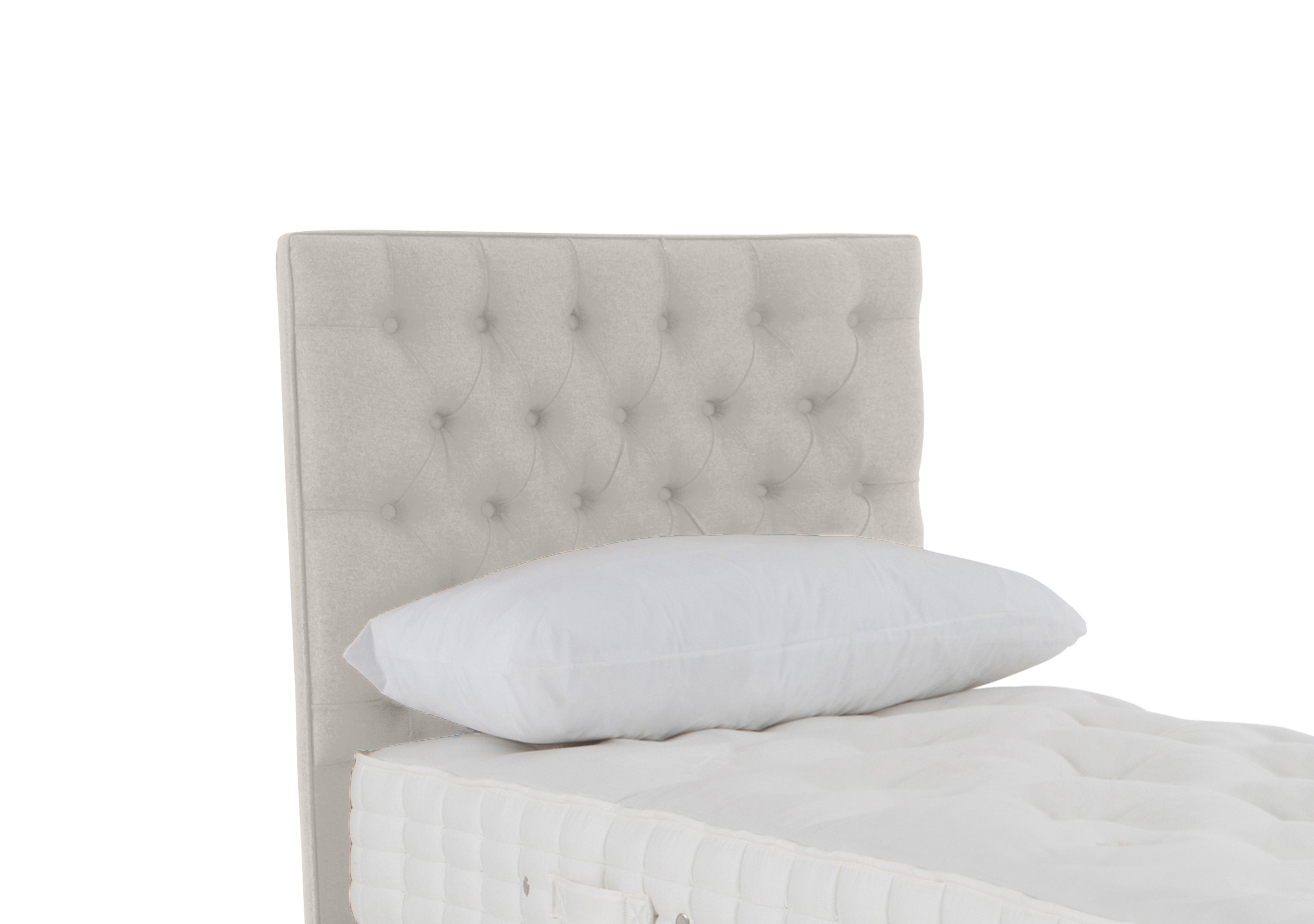 Bespoke Wooburn Floor Standing Headboard in Imperio 903 Stone on Furniture Village