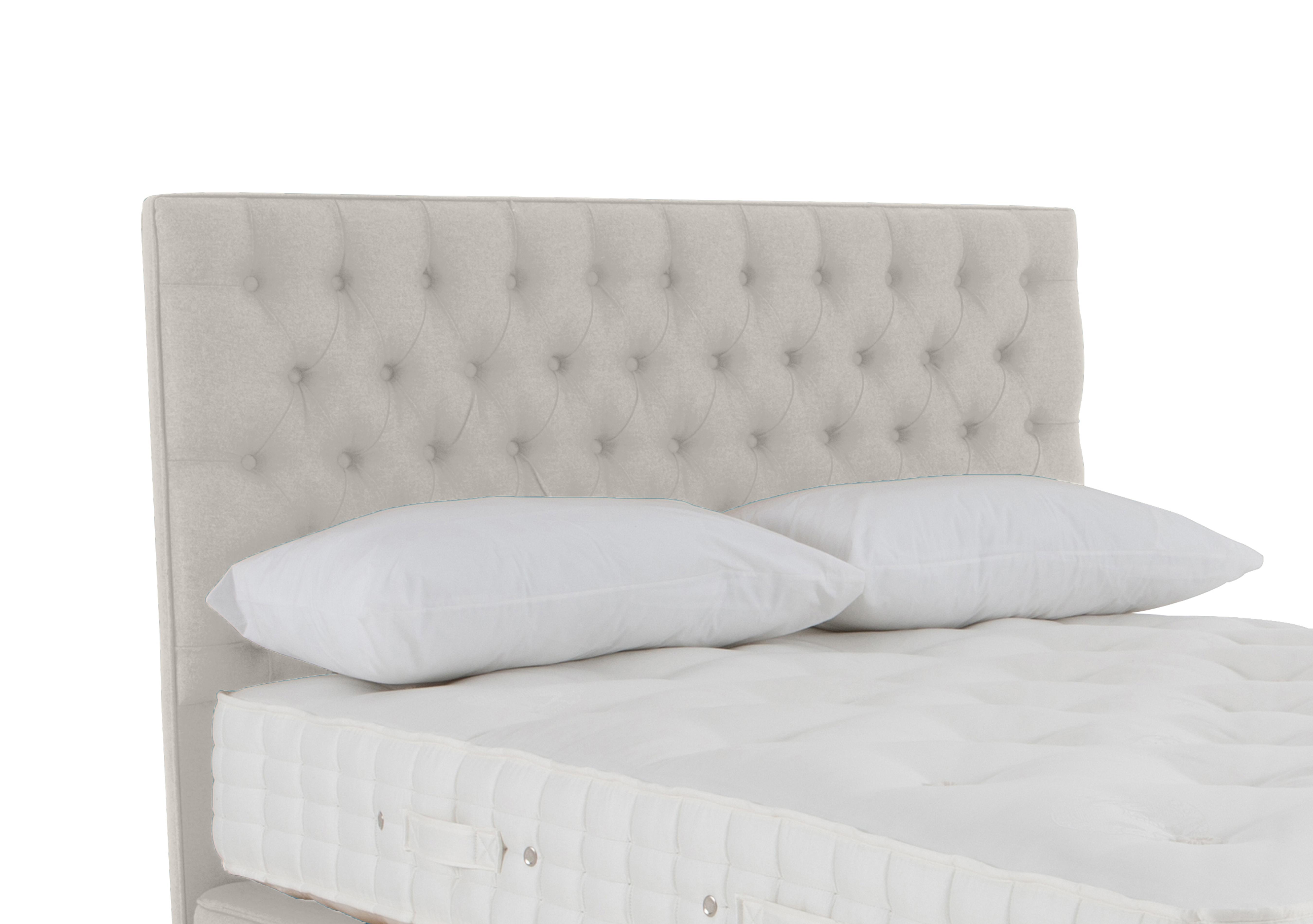 Bespoke Wooburn Floor Standing Headboard in Imperio 903 Stone on Furniture Village