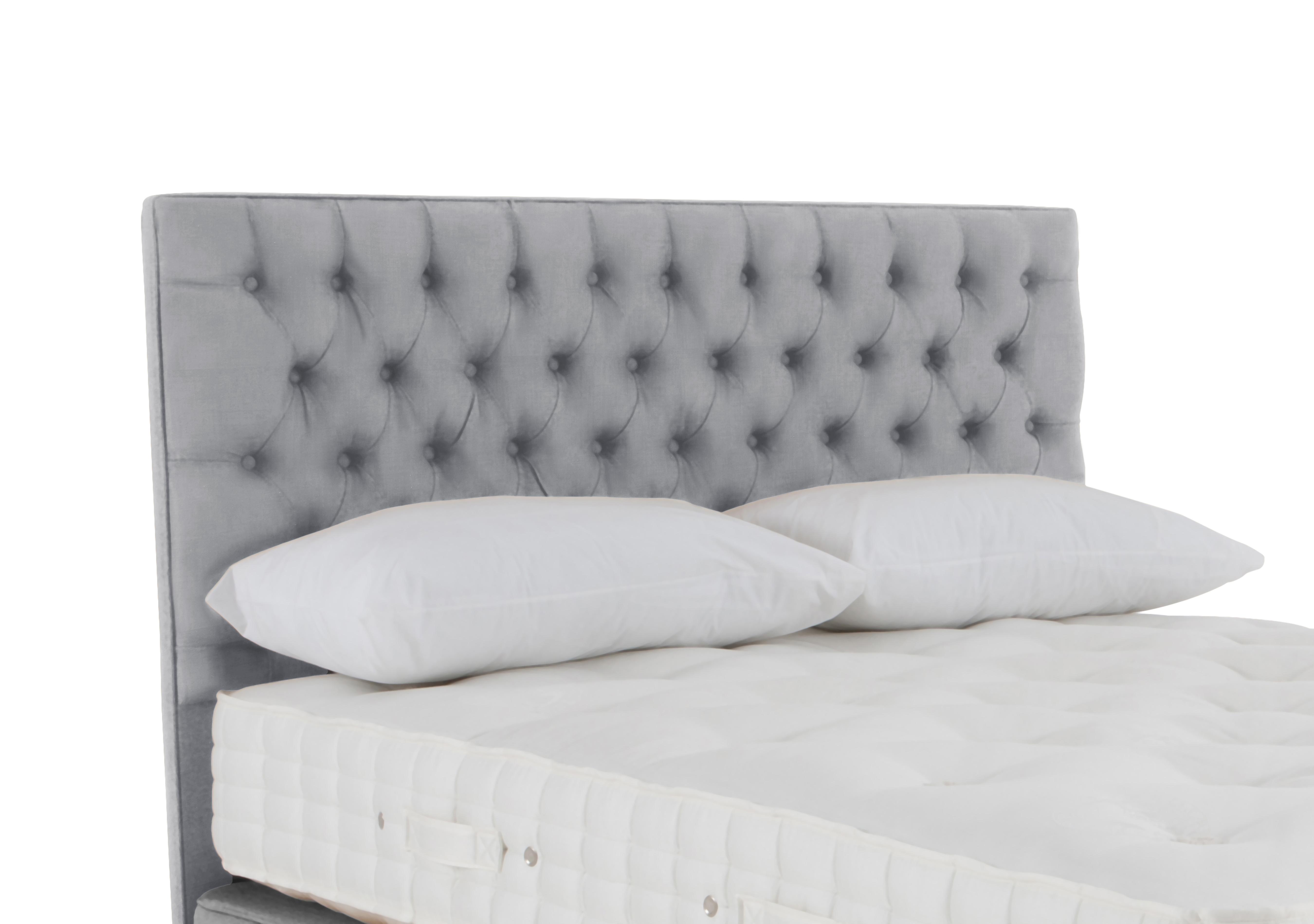 Bespoke Wooburn Floor Standing Headboard in Premium 806 Simply Zinc on Furniture Village