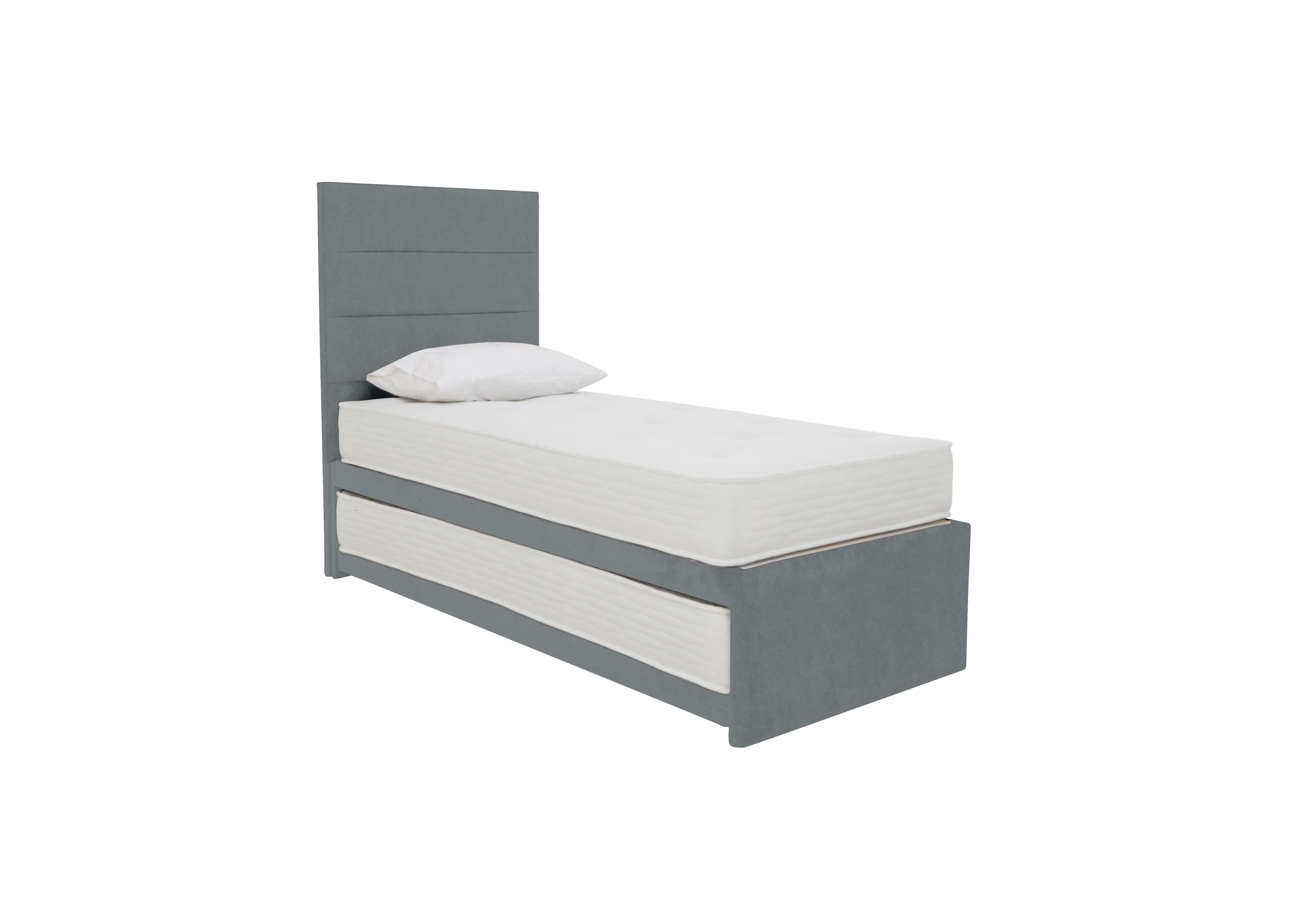 Guest Bed with Pocket Sprung Mattress in Plush Arctic Grey on Furniture Village