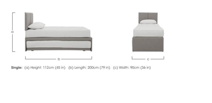 Coil Guest Bed with Trance Headboard in  on Furniture Village