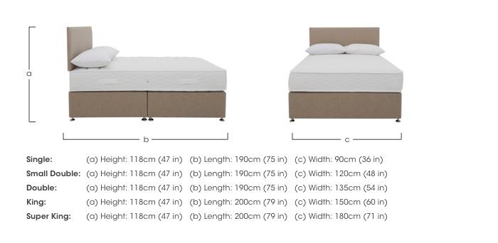 Essentials Dream Coil Divan Set with Illusion Headboard in  on Furniture Village