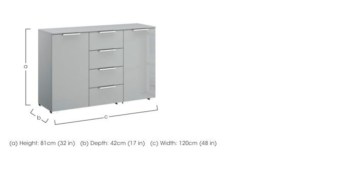 Formes Glass 4 Drawer 2 Door Chest in  on Furniture Village