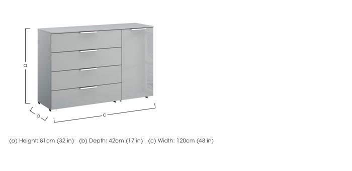 Formes Decor 4 Drawer 1 Door Chest in  on Furniture Village