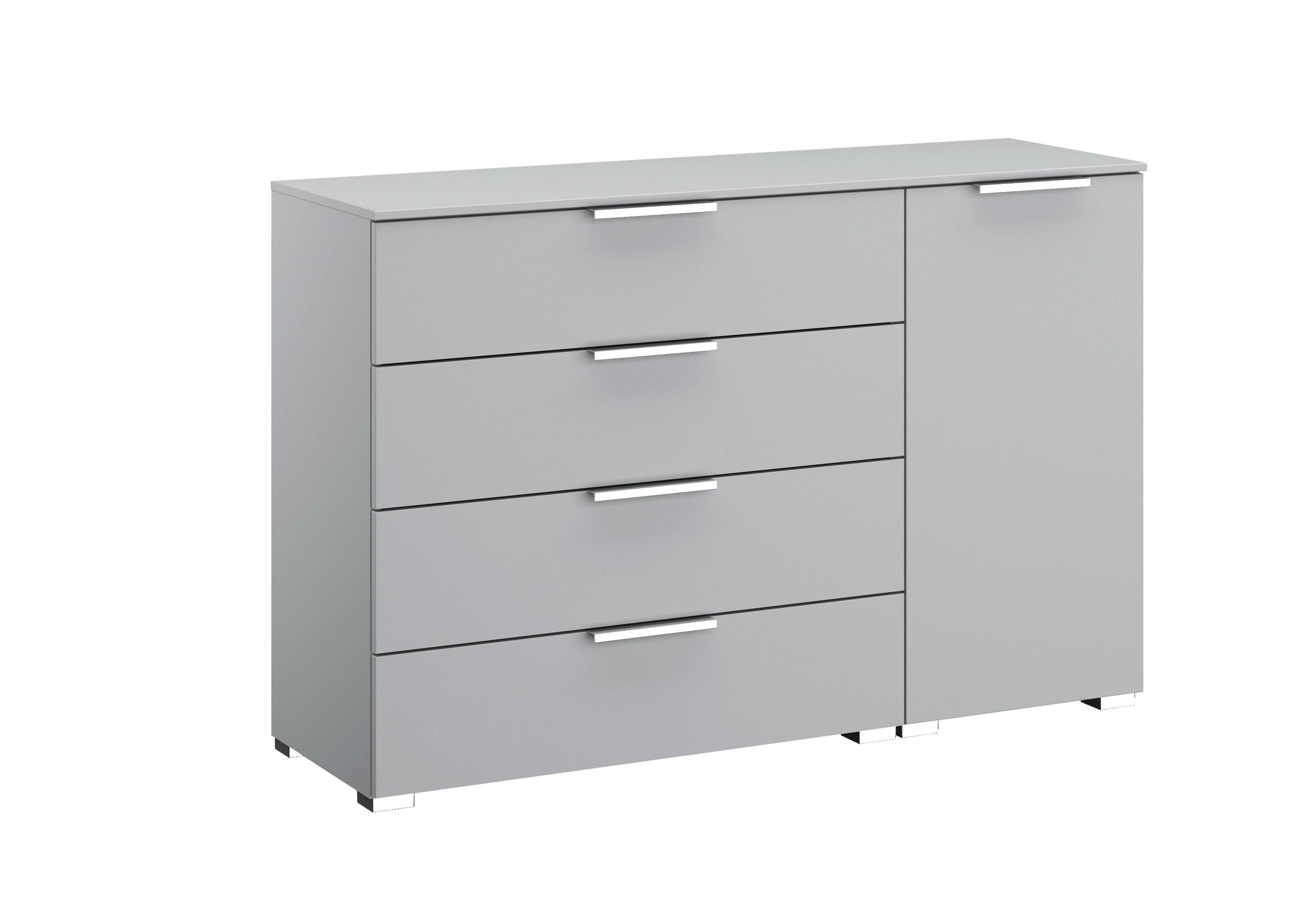 Formes Decor 4 Drawer 1 Door Chest in A142b Silk Grey on Furniture Village