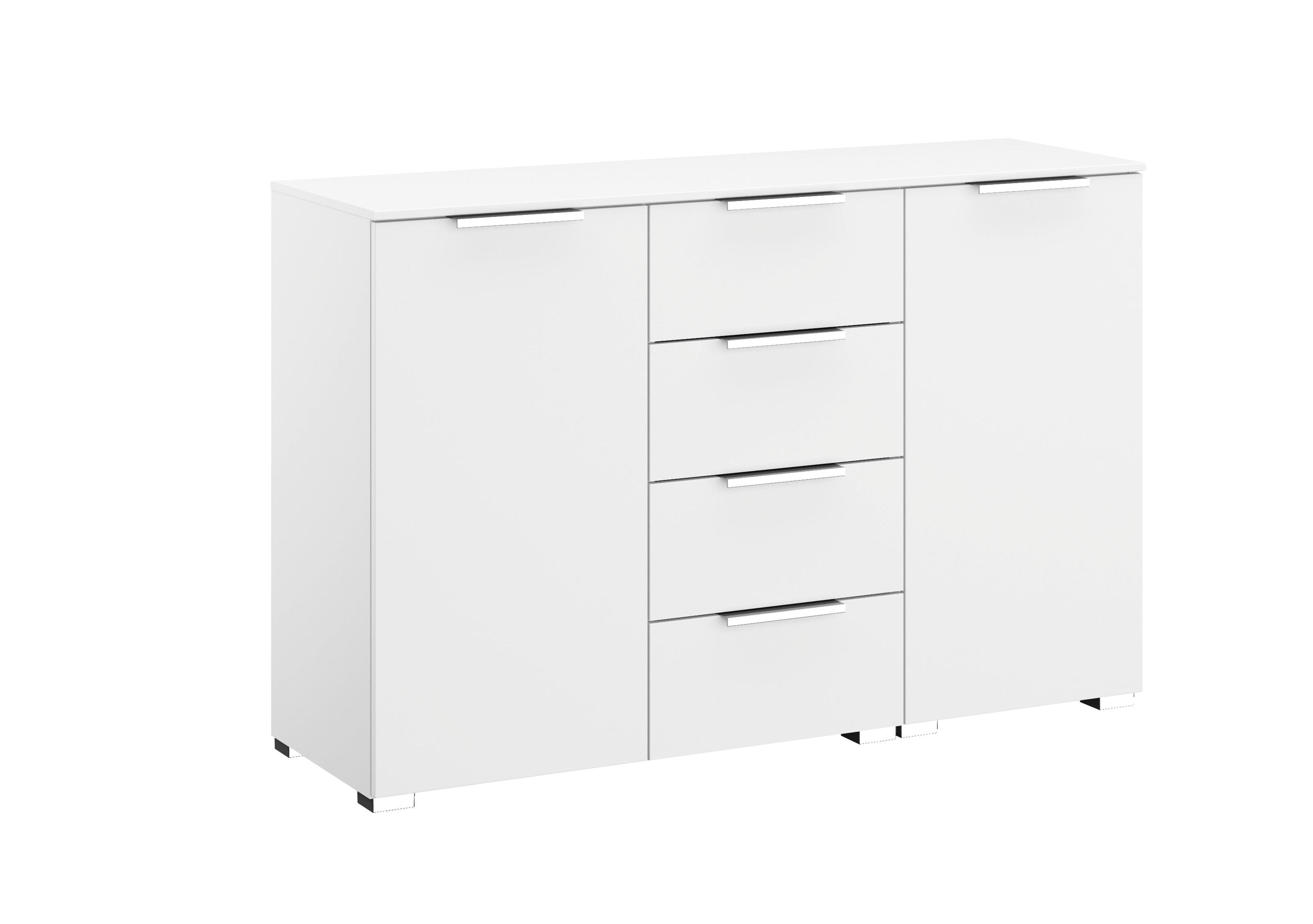 Formes Decor 4 Drawer 2 Door Chest in A130b White on Furniture Village