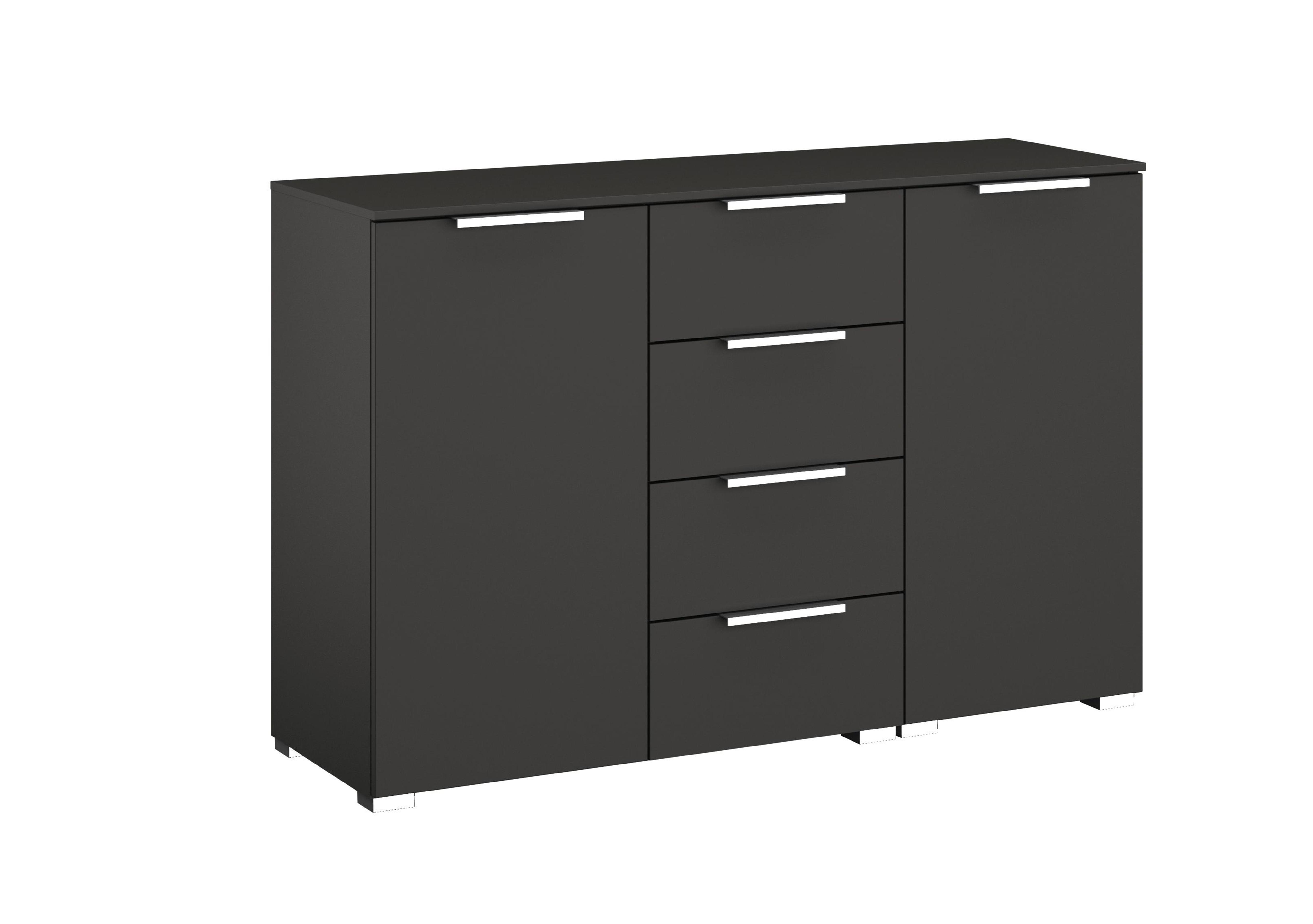 Formes Decor 4 Drawer 2 Door Chest in A138b Graphite on Furniture Village