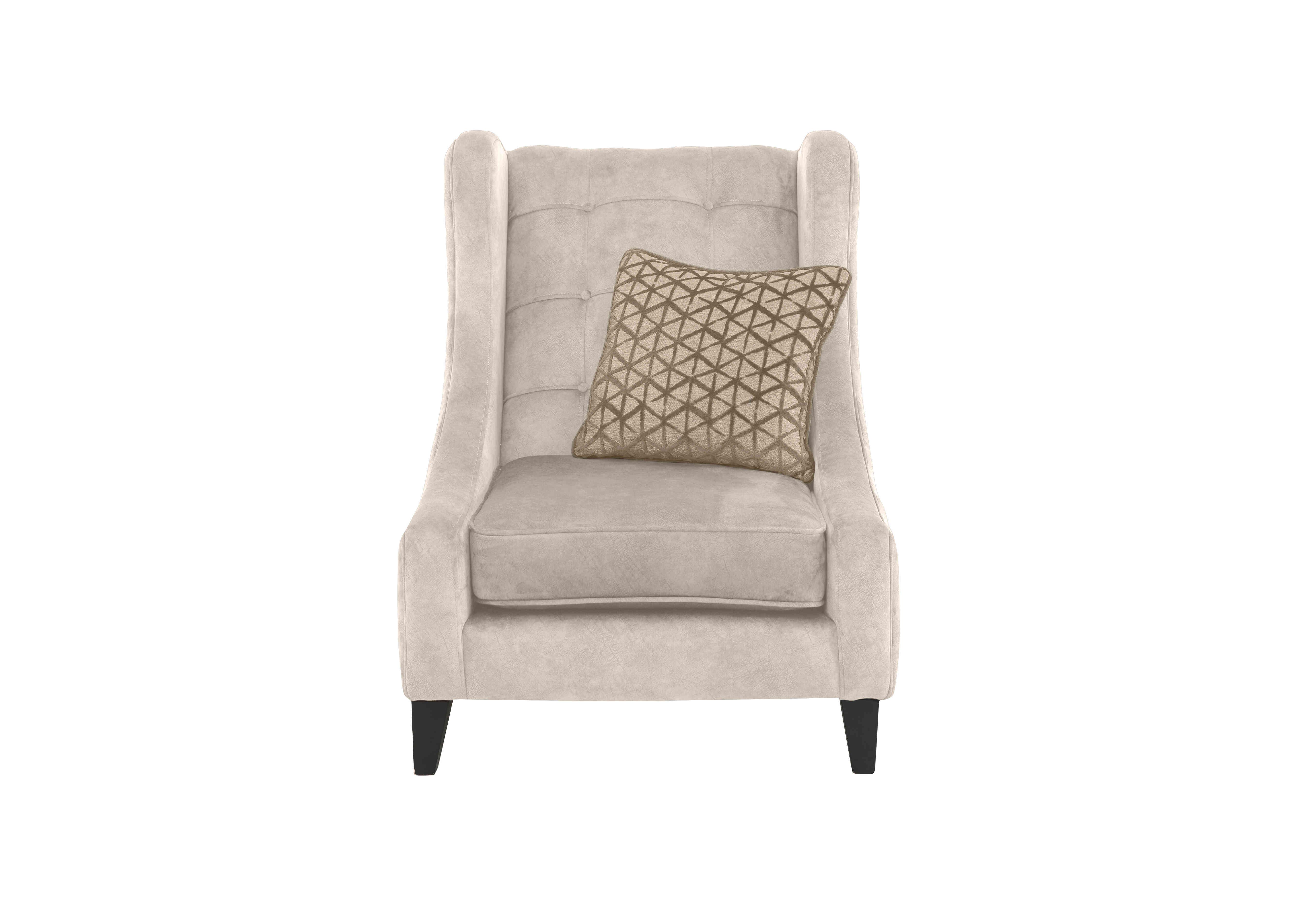 Ariana Fabric Accent Armchair in Dapple Cream Brass Insert on Furniture Village