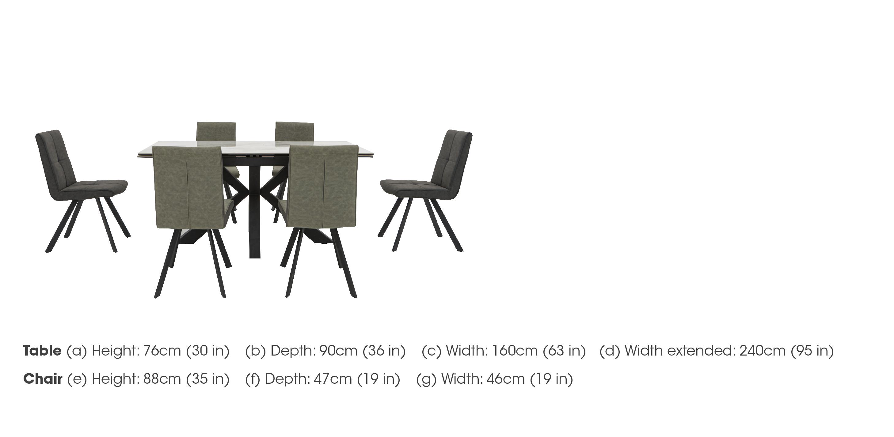 Phoenix Dining Table and 6 Dining Chairs in  on Furniture Village