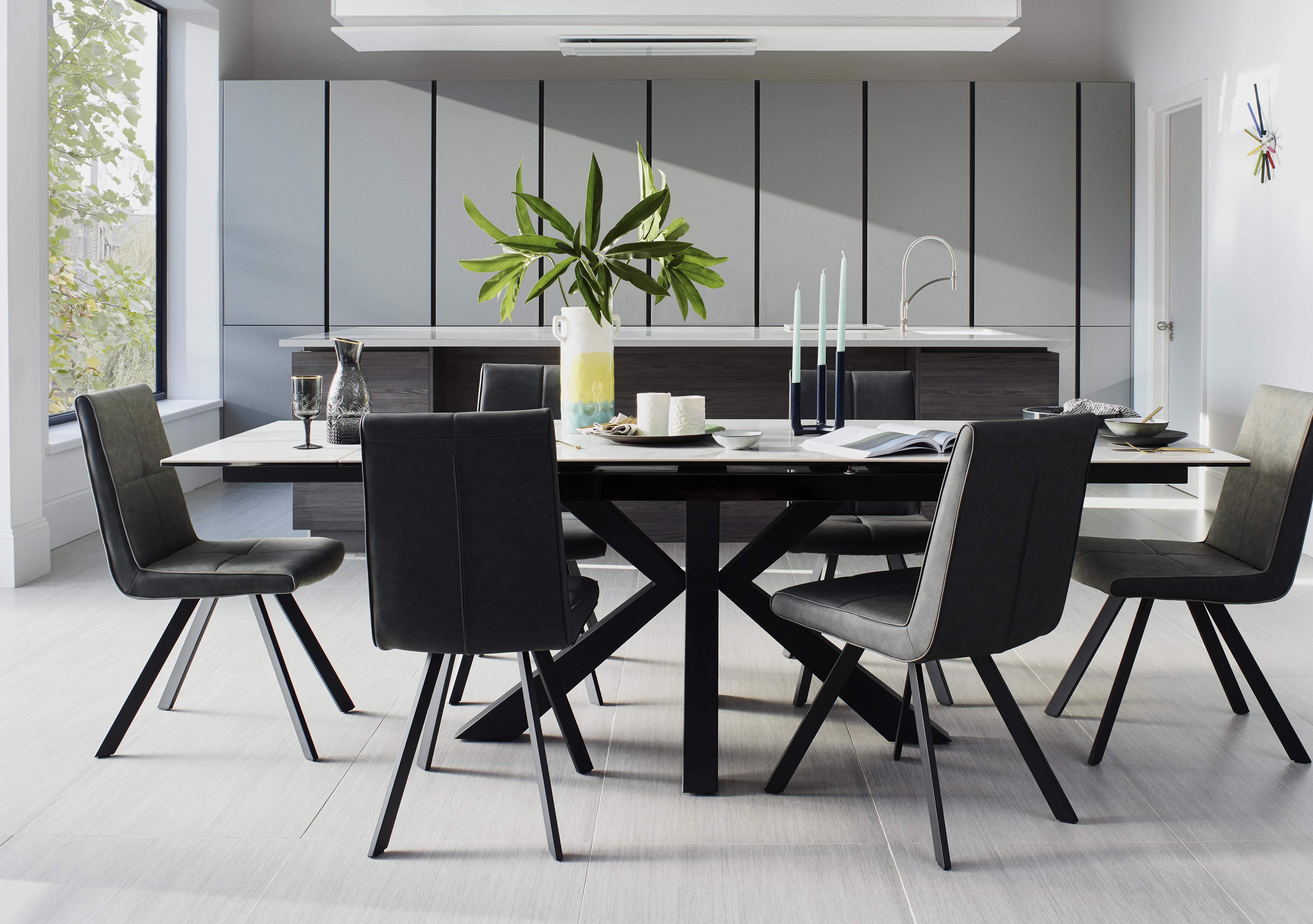 Phoenix Dining Table and 6 Dining Chairs in  on Furniture Village