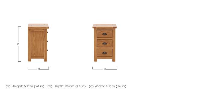 Atlantic 3 Drawer Bedside Table in  on Furniture Village