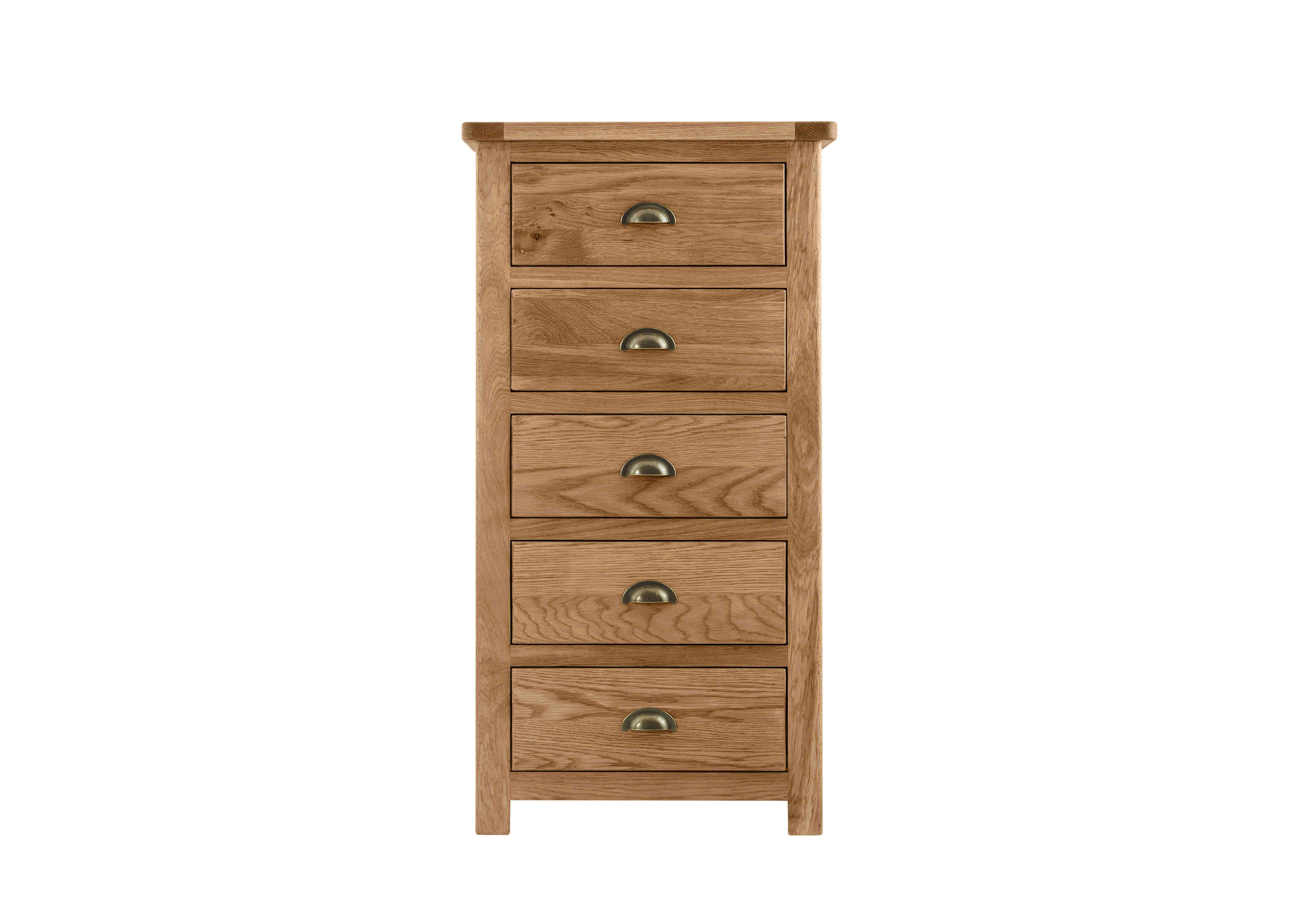 Atlantic 5 Drawer Tall Chest in Oak on Furniture Village