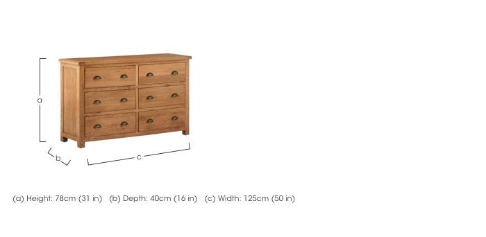 Atlantic 6 Drawer Wide Chest of Drawers in  on Furniture Village