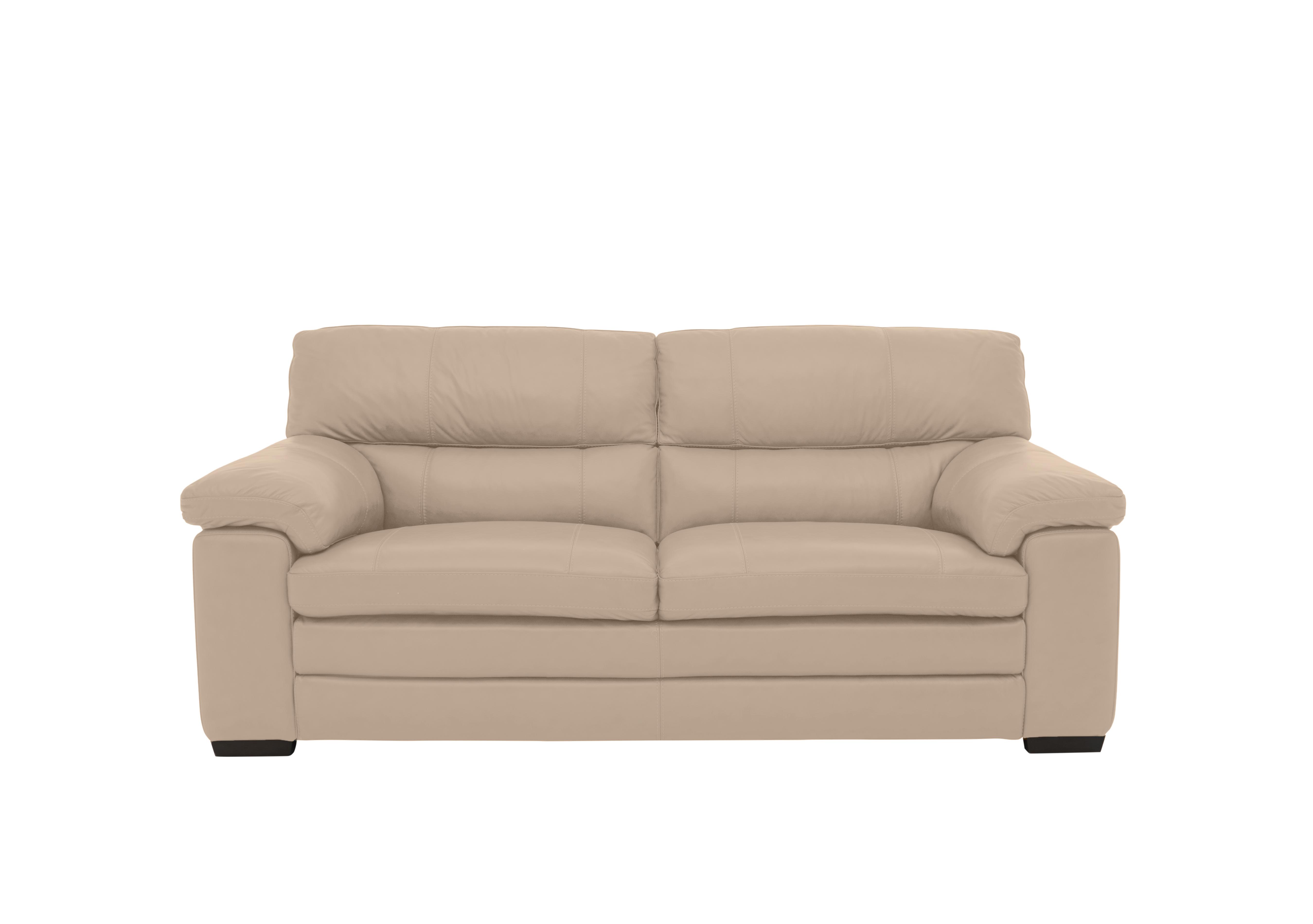 Cozee Leather 2.5 Seater Sofa in Bv-039c Pebble on Furniture Village
