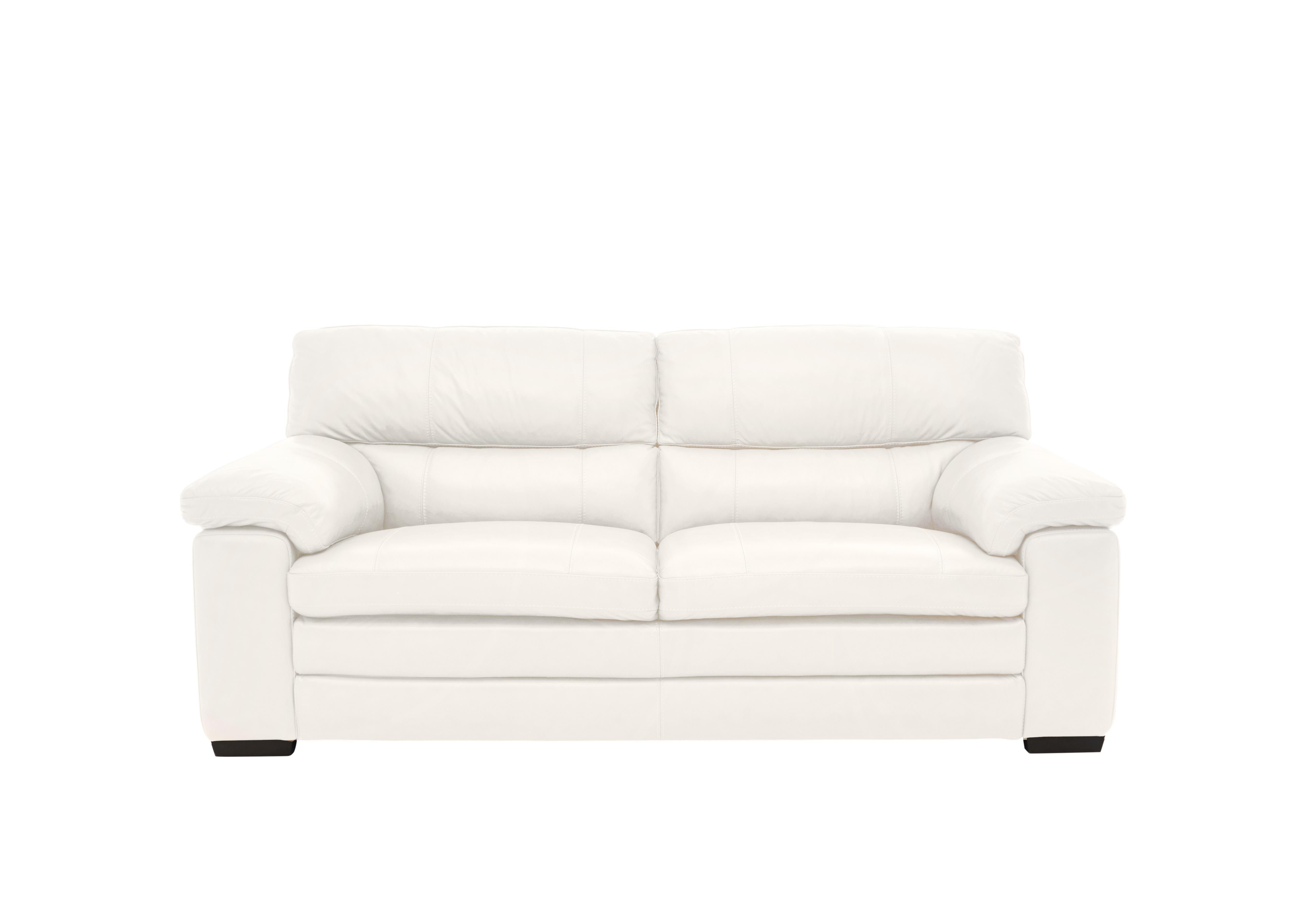 Cozee Leather 2.5 Seater Sofa in Bv-744d Star White on Furniture Village