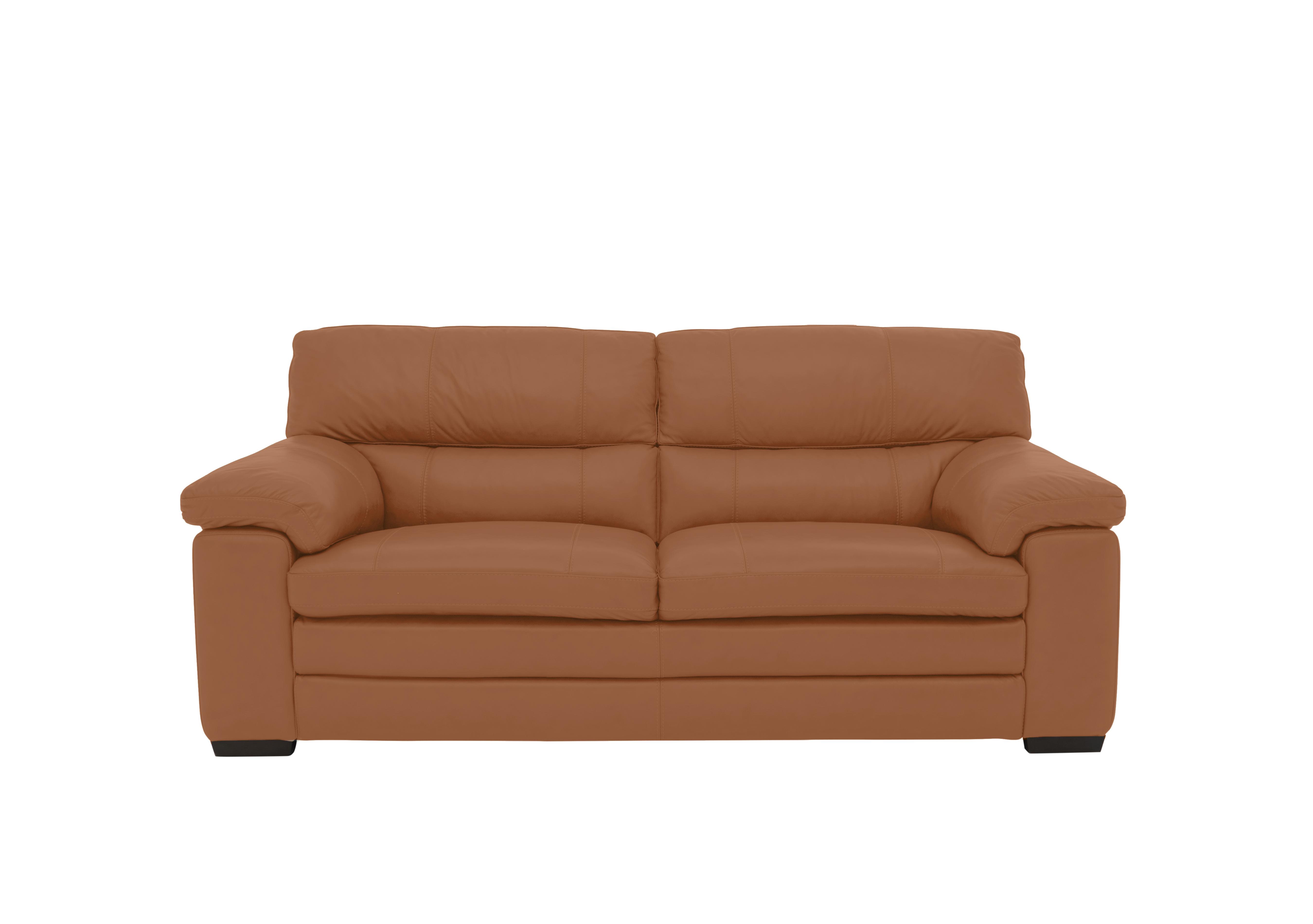 Cozee Leather 2.5 Seater Sofa in Nc-334e Pecan Brown on Furniture Village