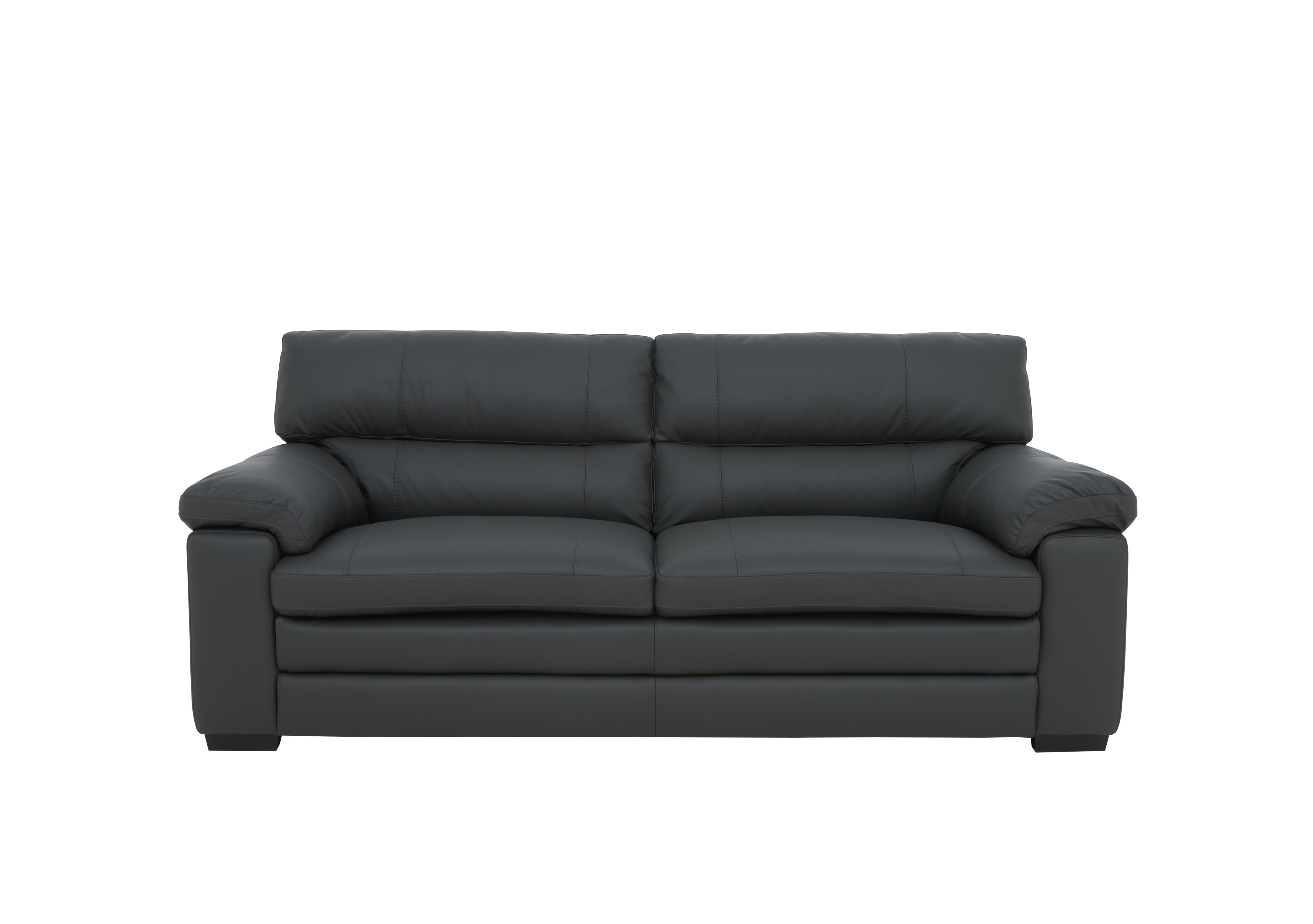 Cozee Leather 2.5 Seater Sofa in Nw-517e Shale Grey on Furniture Village