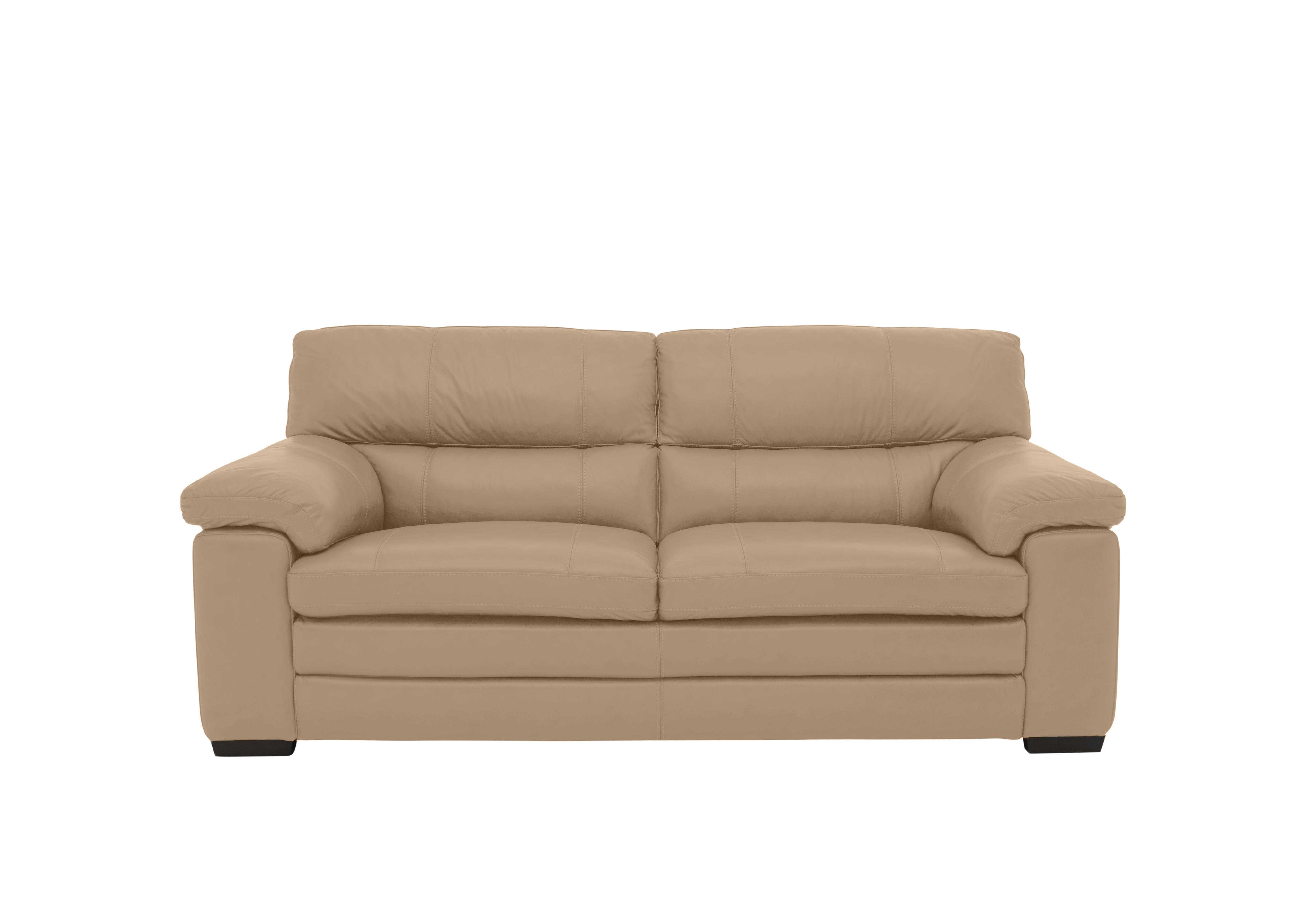 Cozee Leather 2.5 Seater Sofa in Nw-8475 Nude on Furniture Village