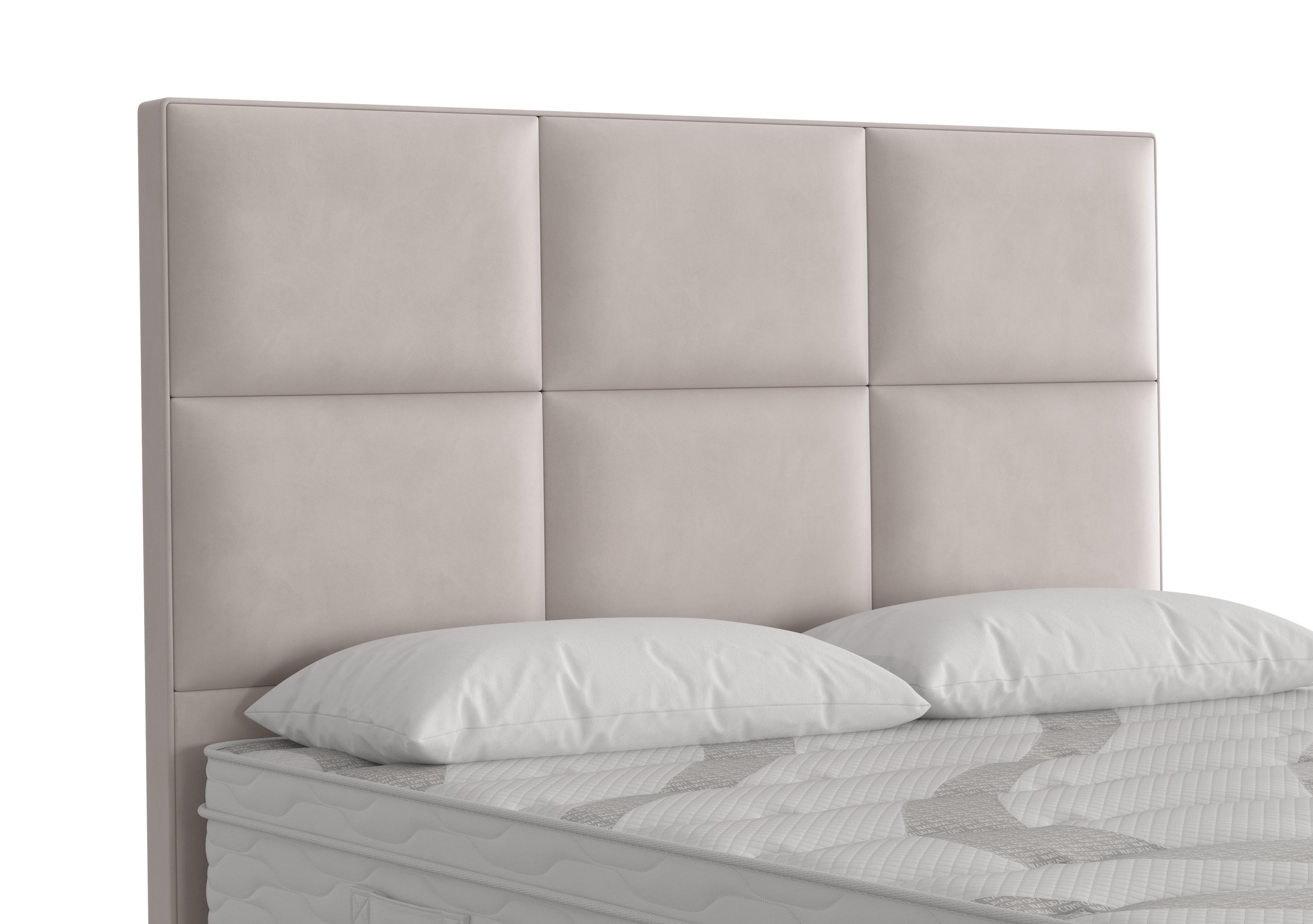 Blocks Floor Standing Headboard in Plush Argent on Furniture Village