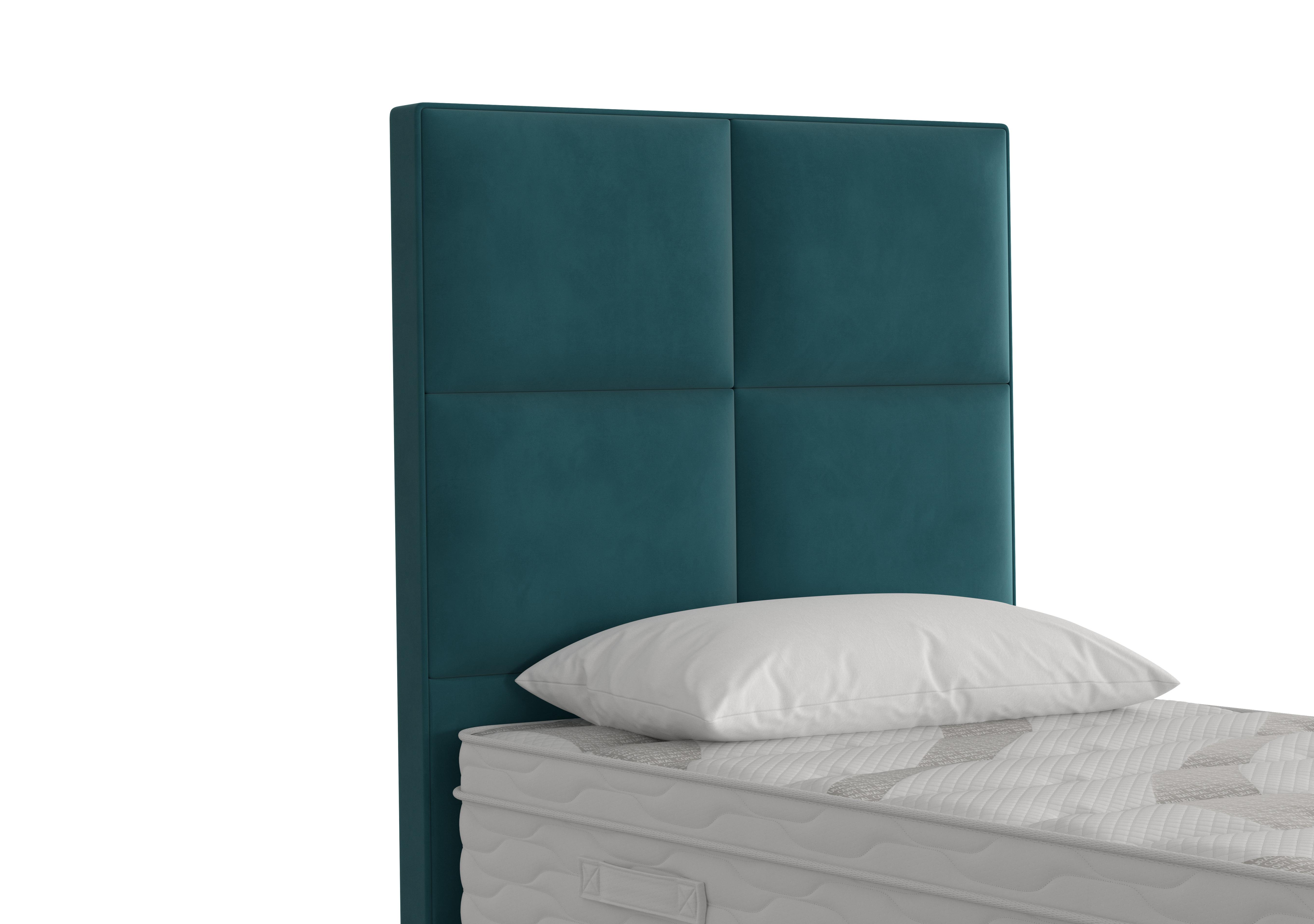 Blocks Floor Standing Headboard in Plush Atlantic on Furniture Village