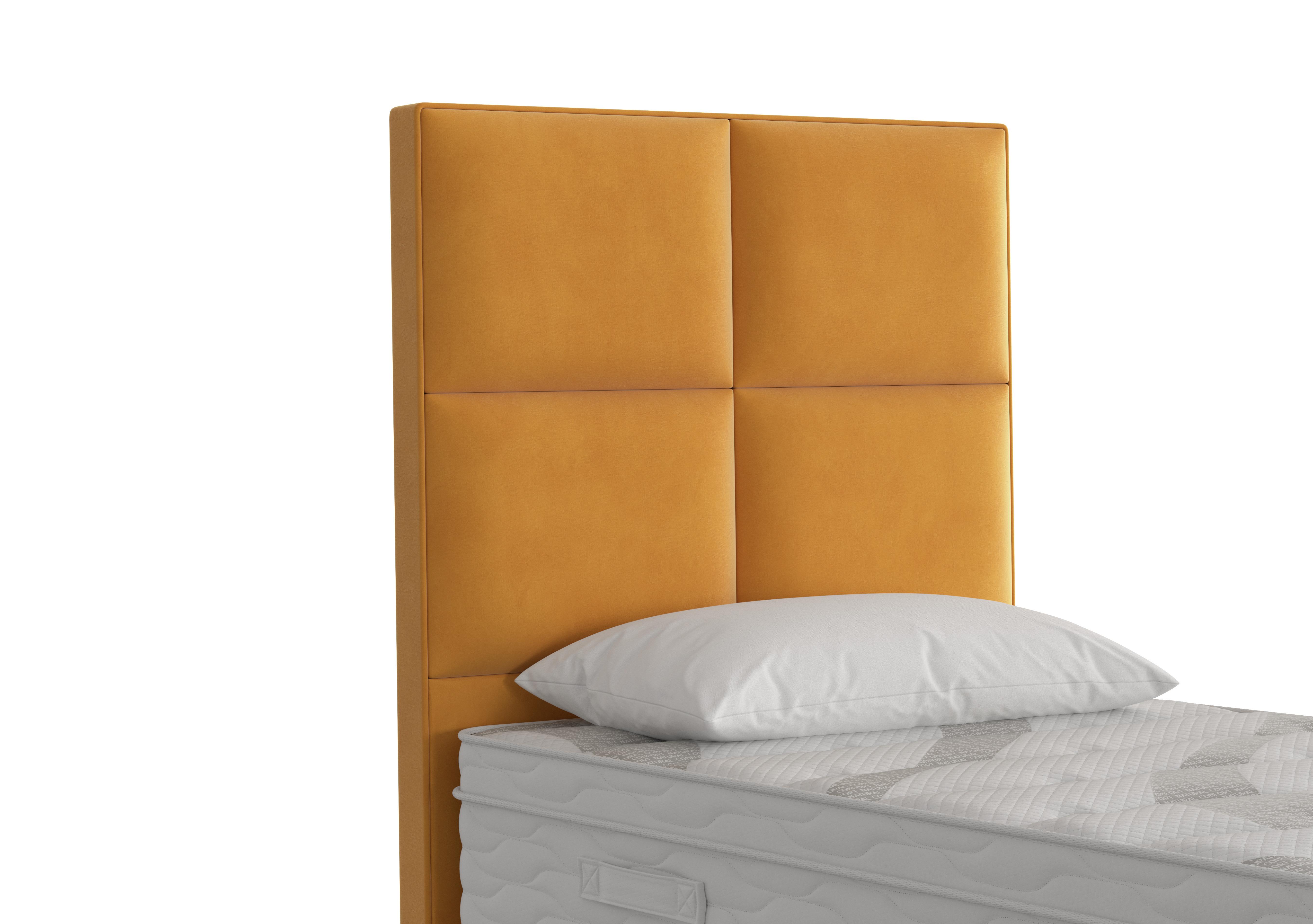 Blocks Floor Standing Headboard in Plush Corn on Furniture Village